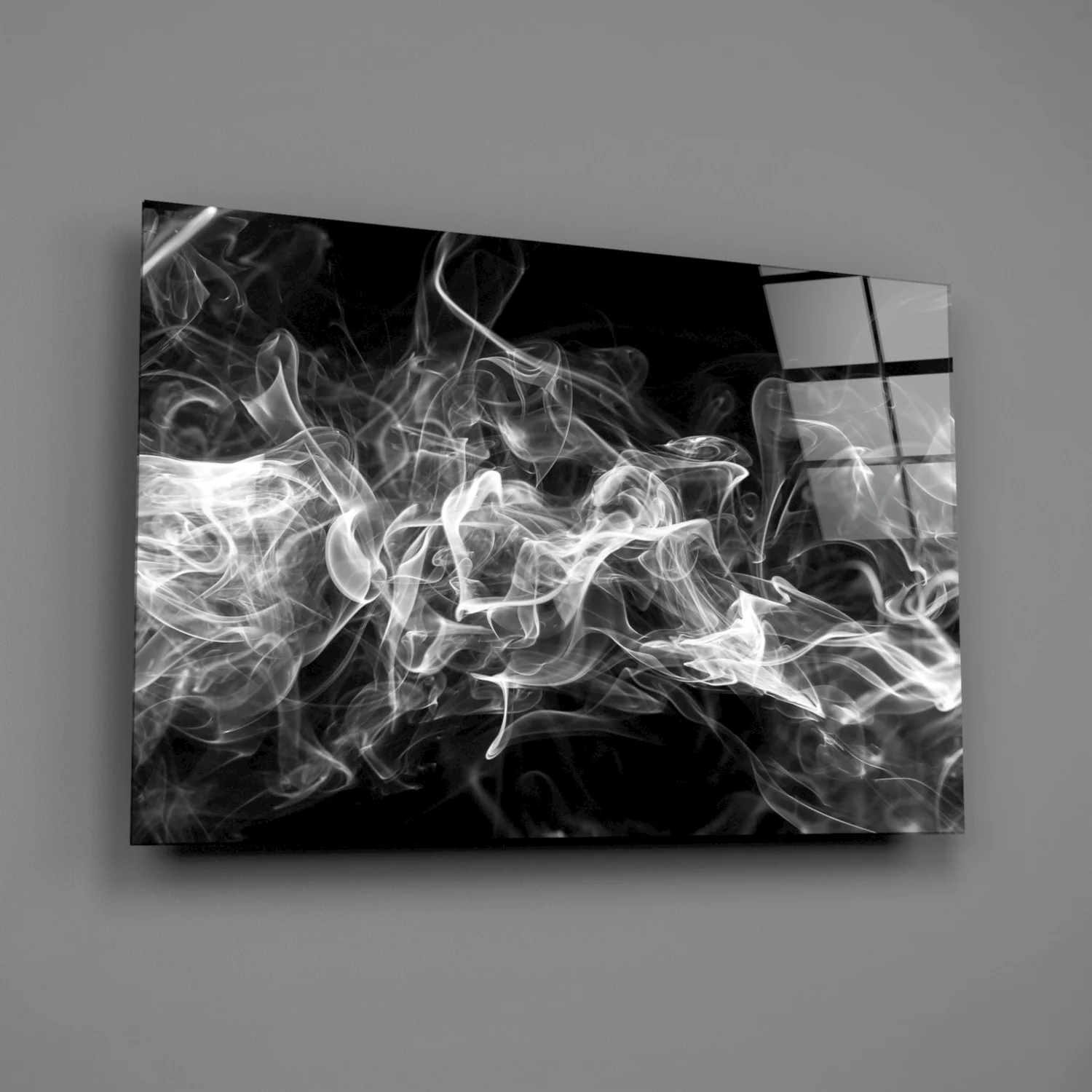 White Smoke Glass Wall Art - Image 2