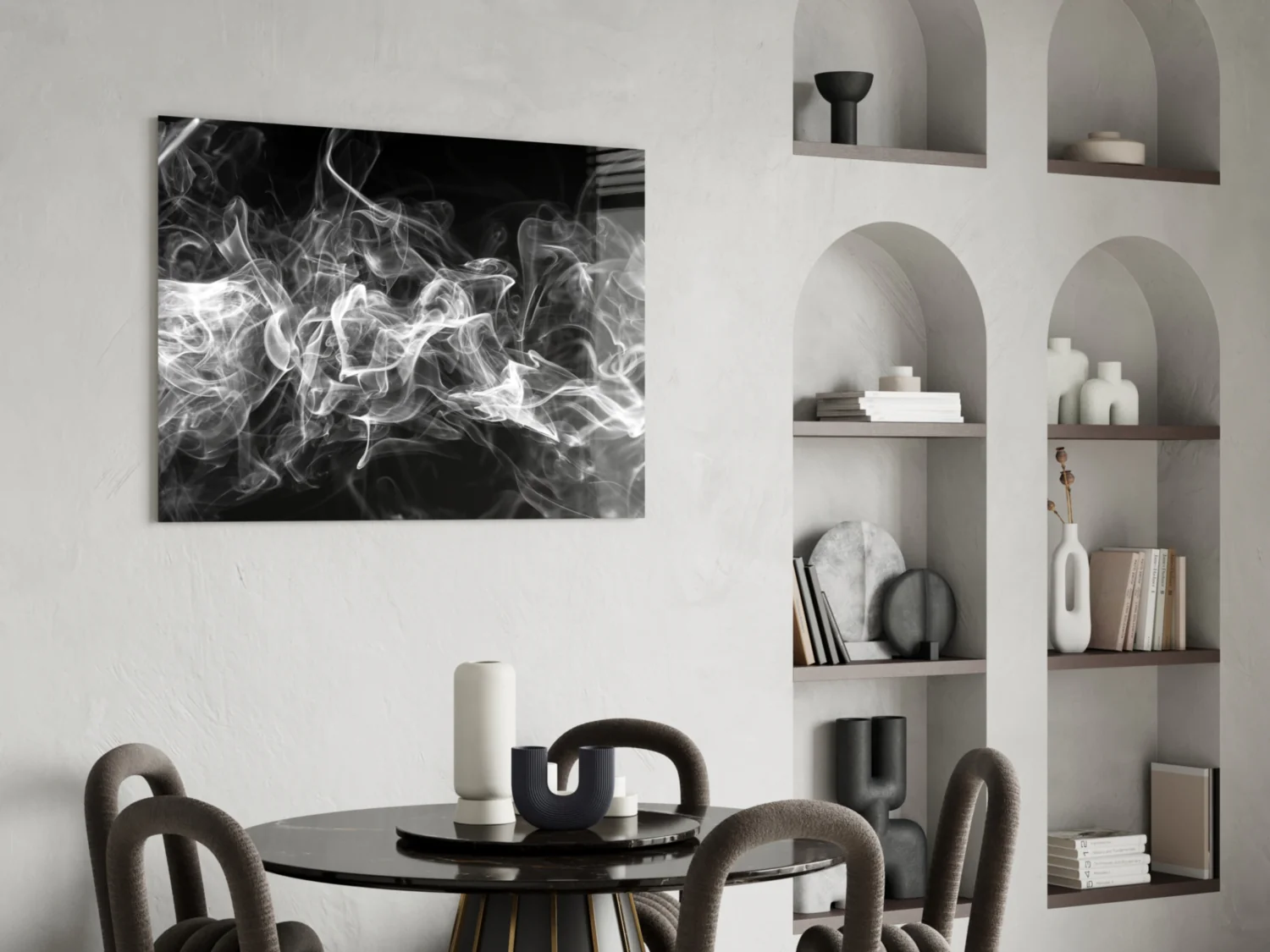 White Smoke Glass Wall Art - Image 5