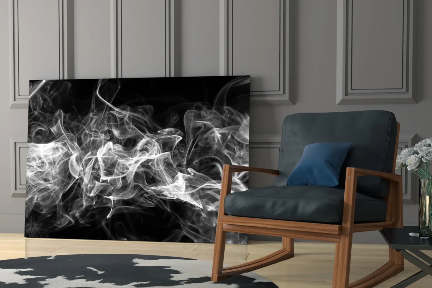 White Smoke Glass Wall Art - Image 6
