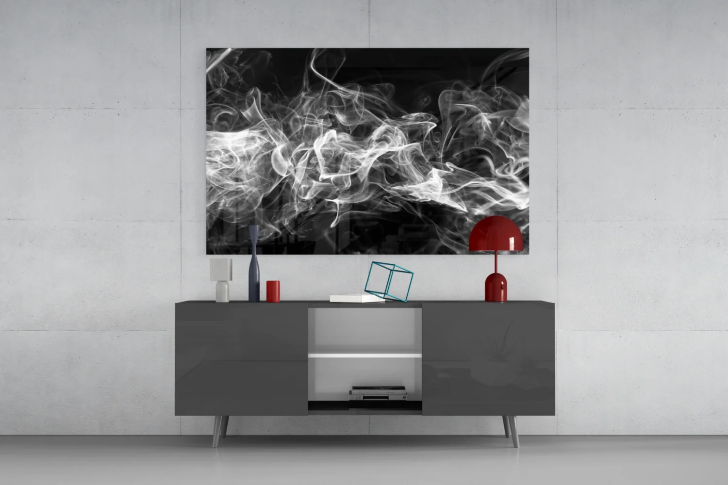 White Smoke Glass Wall Art - Image 8