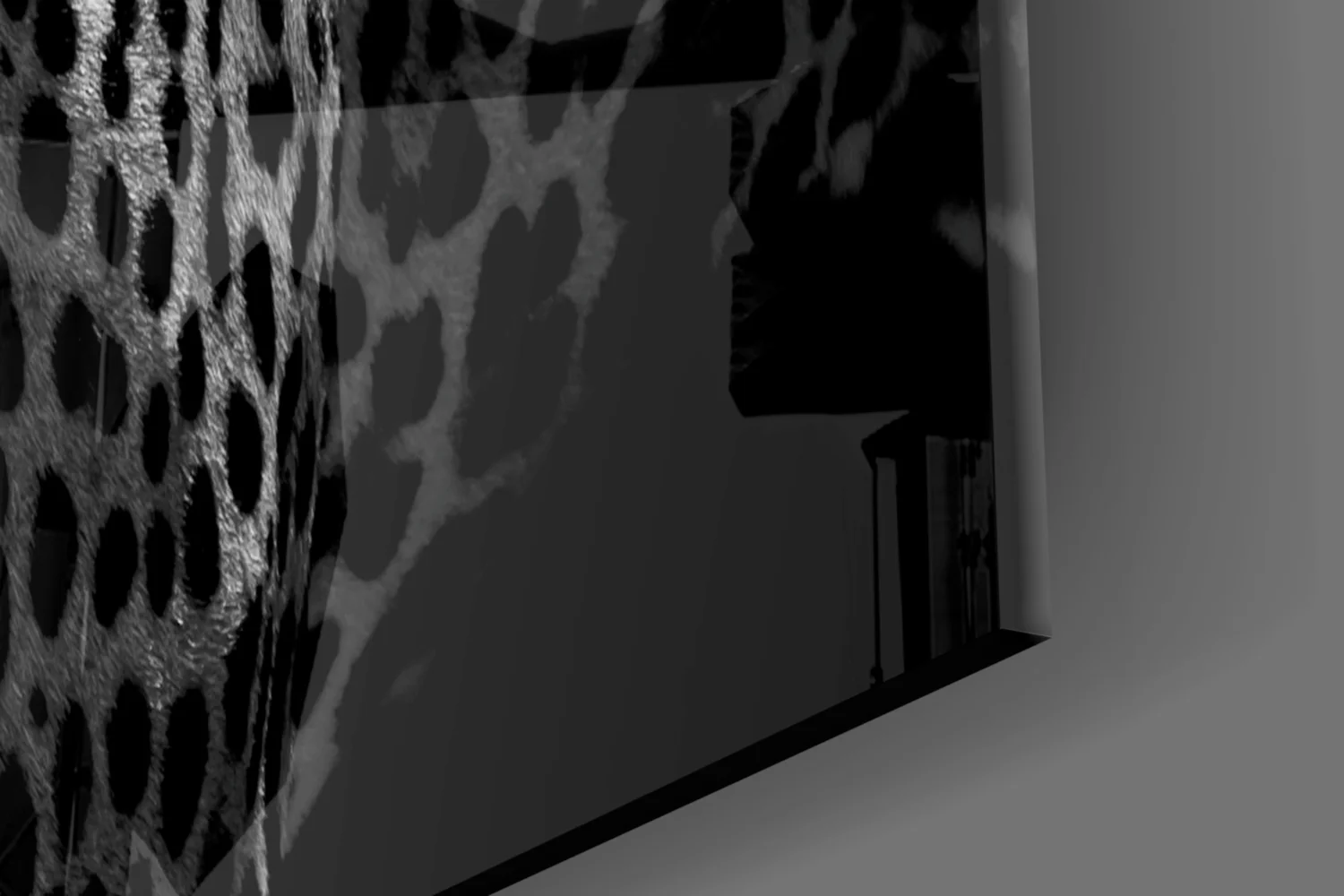 Wide Yawn Leopard Glass Wall Art - Image 7