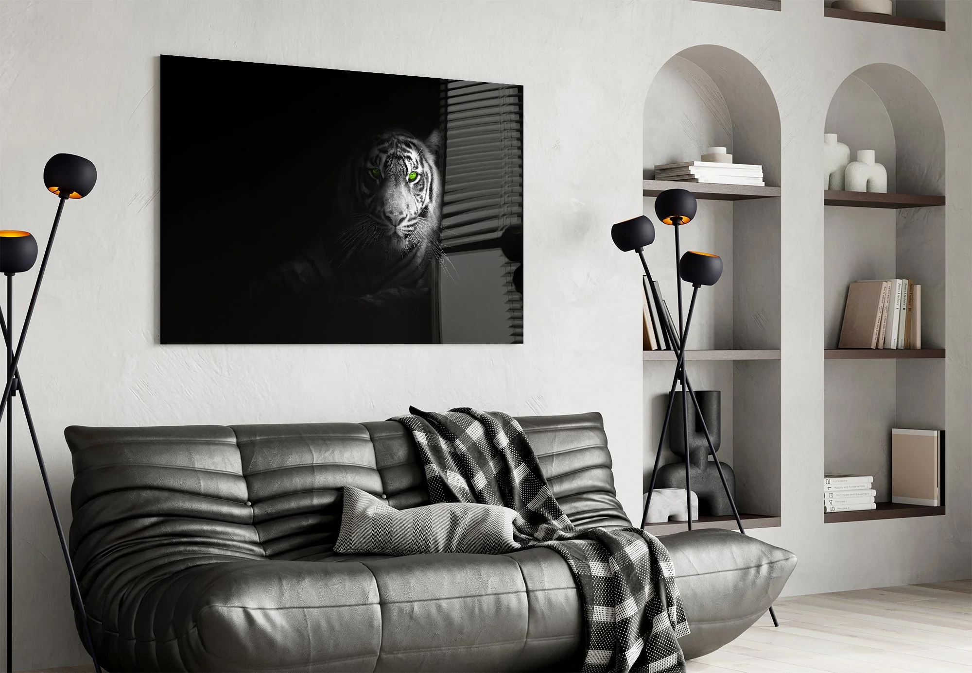 Wild Tiger Photo Art Glass Wall Art - Image 4