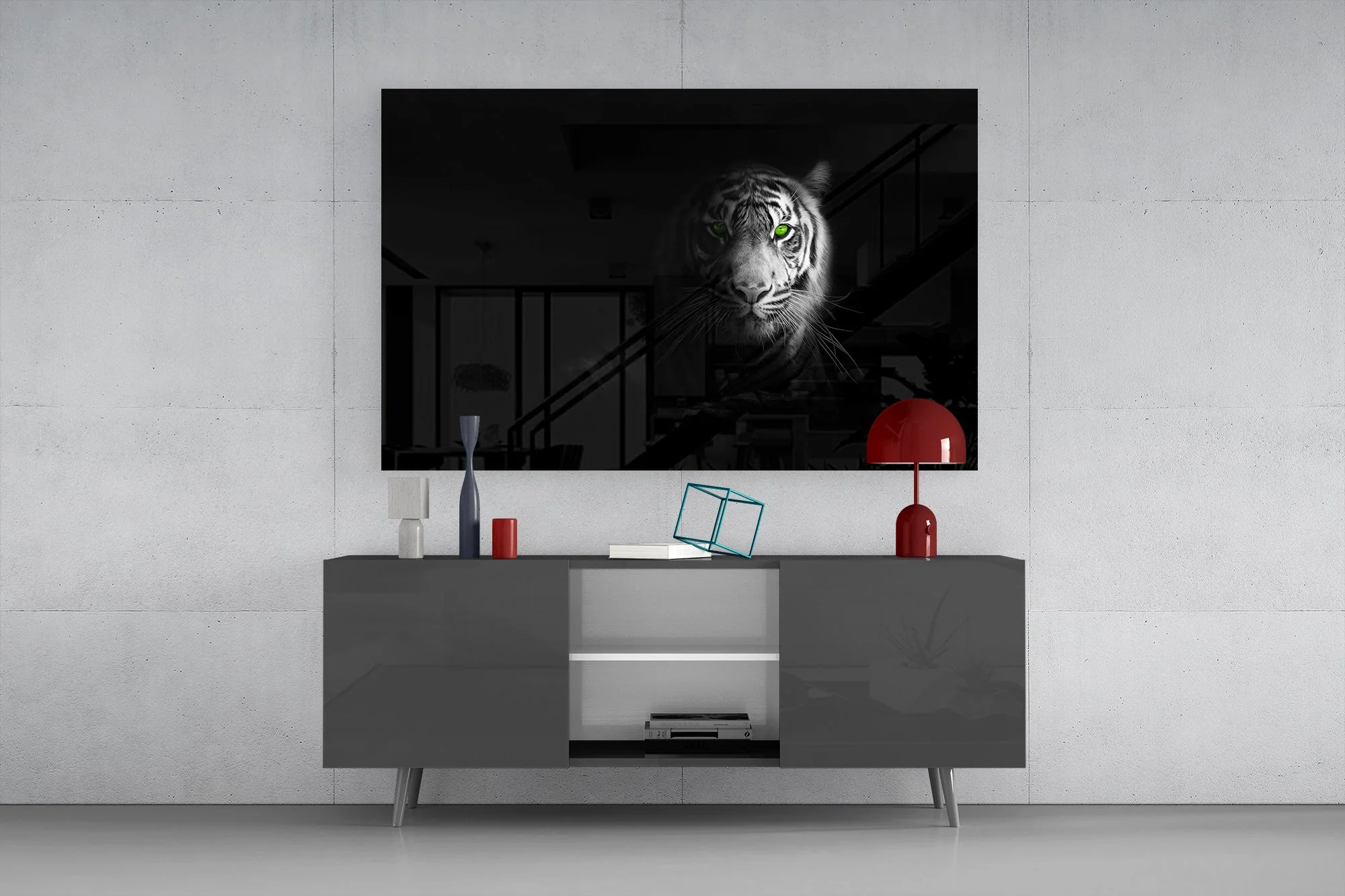 Wild Tiger Photo Art Glass Wall Art - Image 8