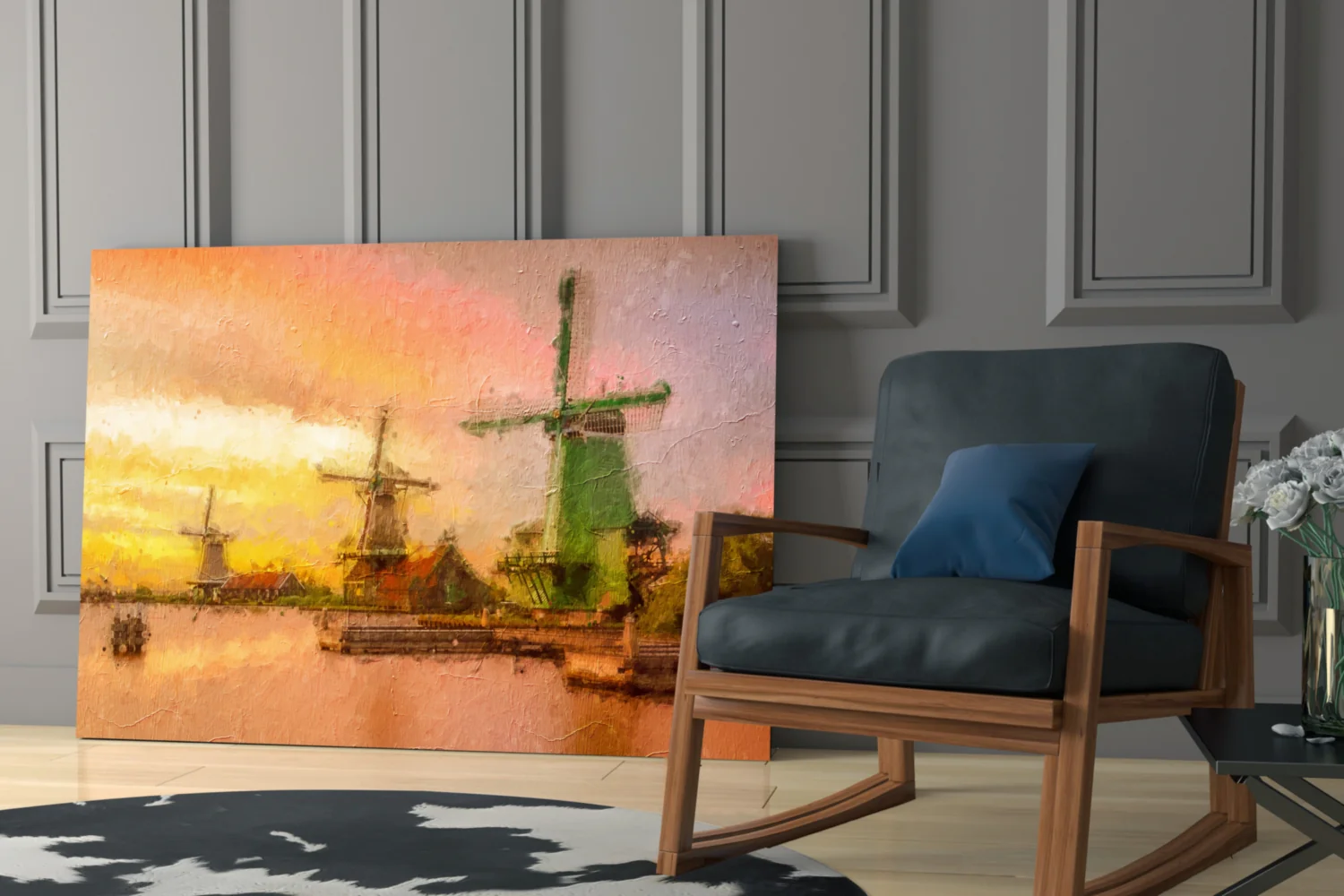 Windmills Glass Wall Art - Image 6