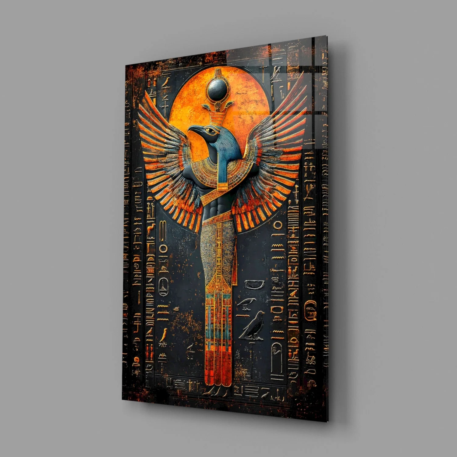Winged God Glass Wall Art || Designer Collection - Image 2