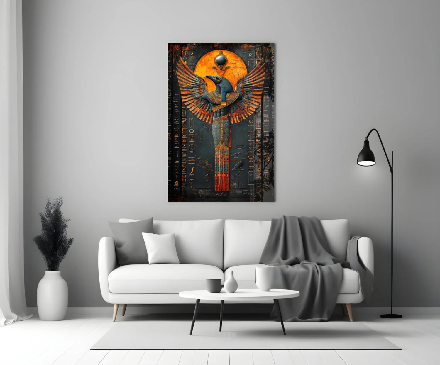 Winged God Glass Wall Art || Designer Collection - Image 3