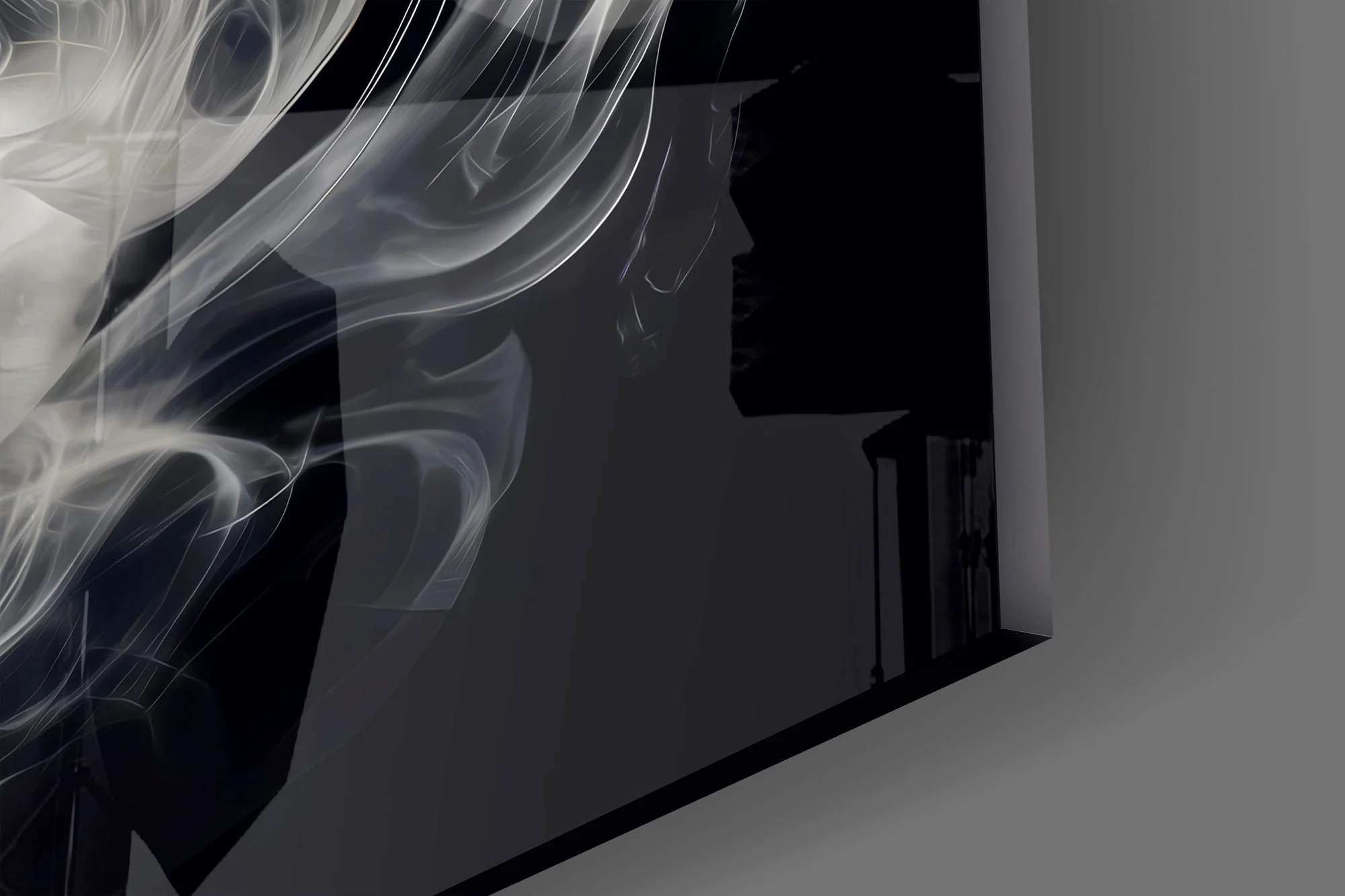Wolf and Smoke Glass Wall Art - Image 3