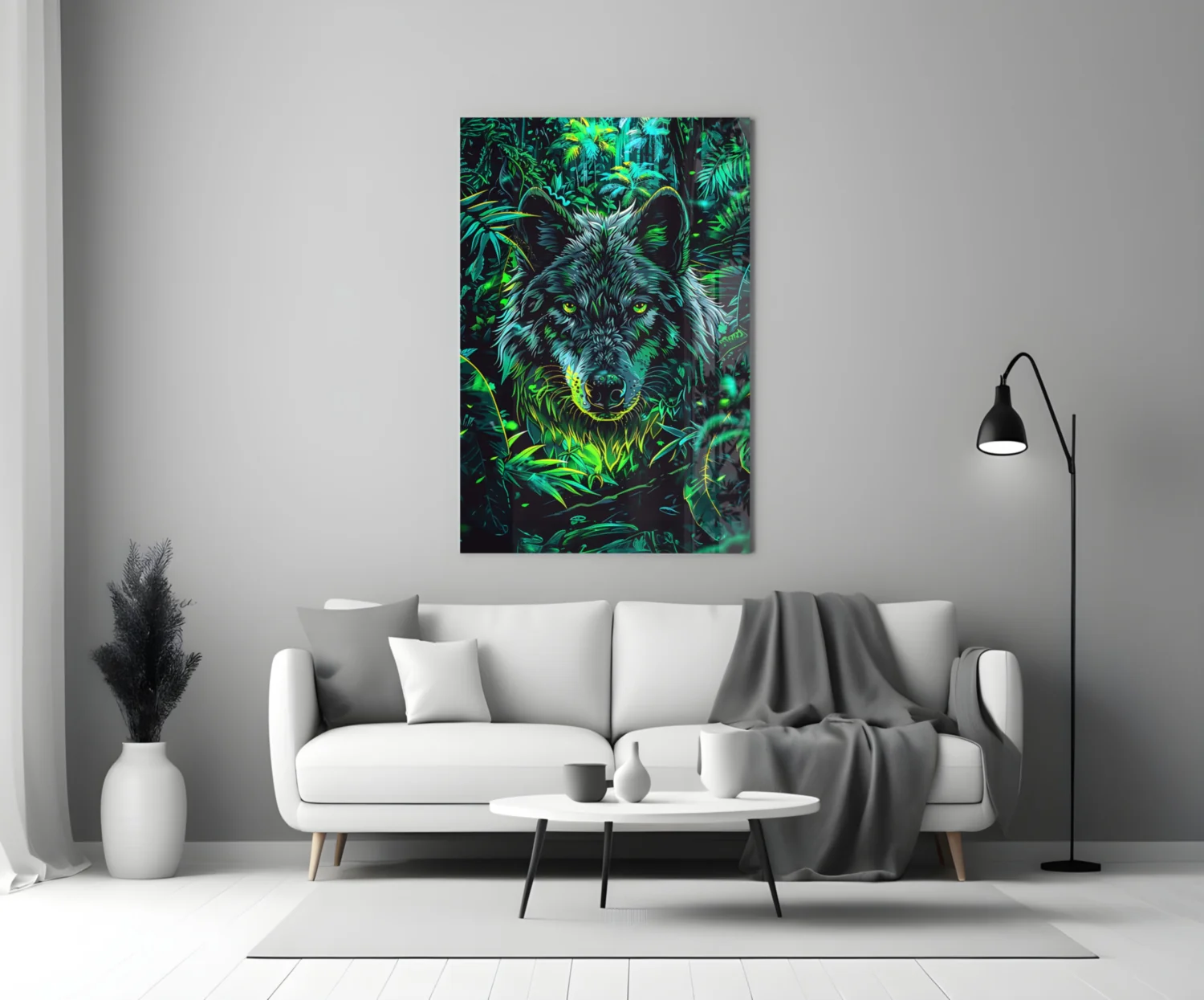 Wolf Glass Wall Art || Designer Collection - Image 4