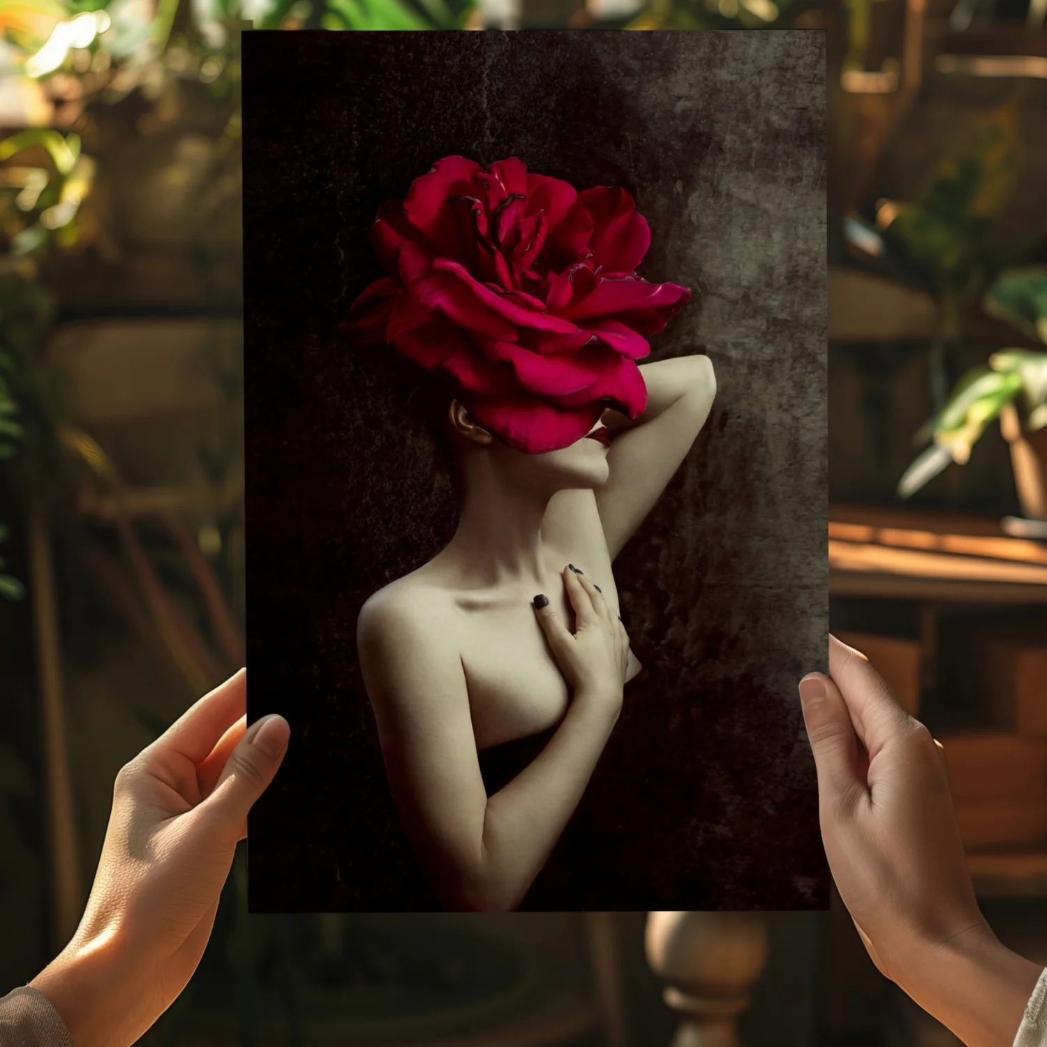 Woman Abstract Flower Aluminum Print - Image 5