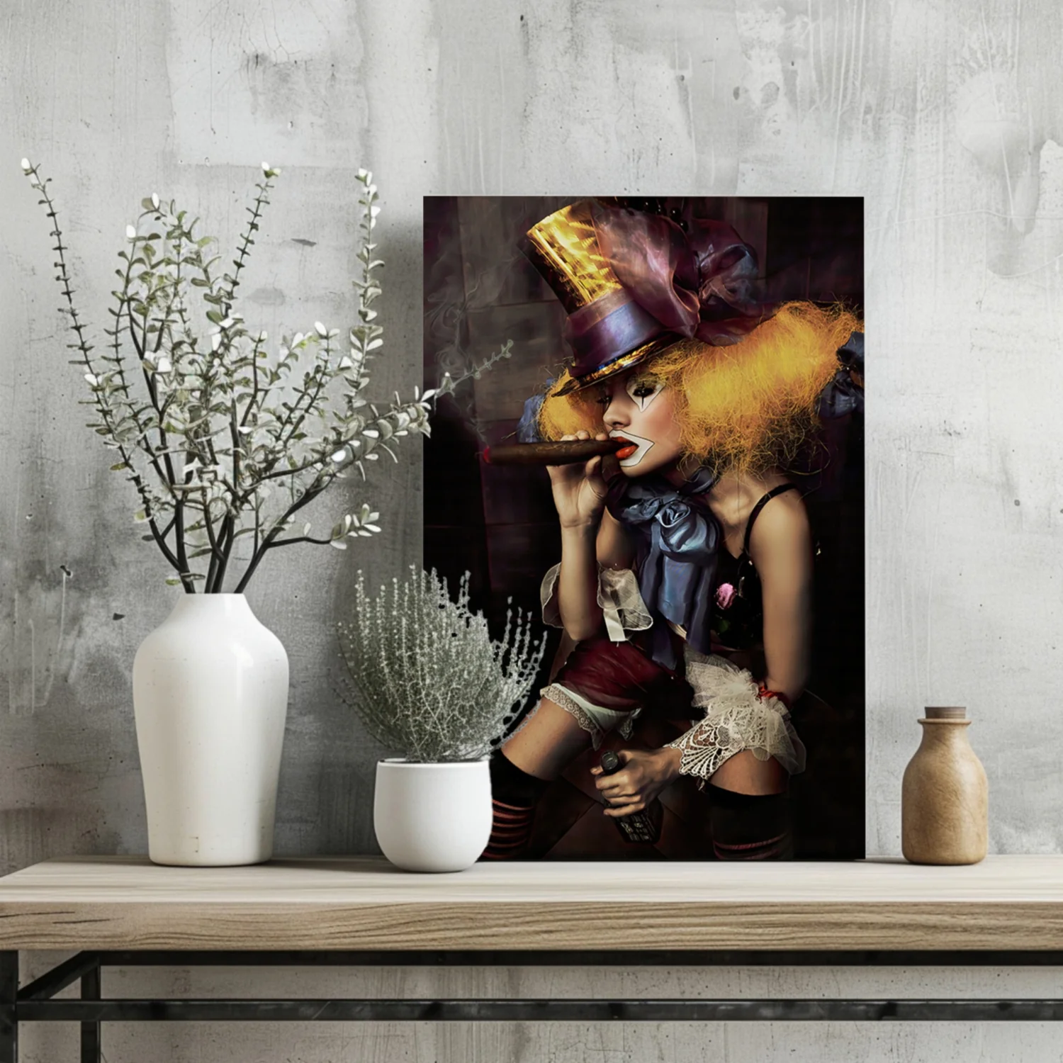 Woman Clown Aluminum Print - Image 2