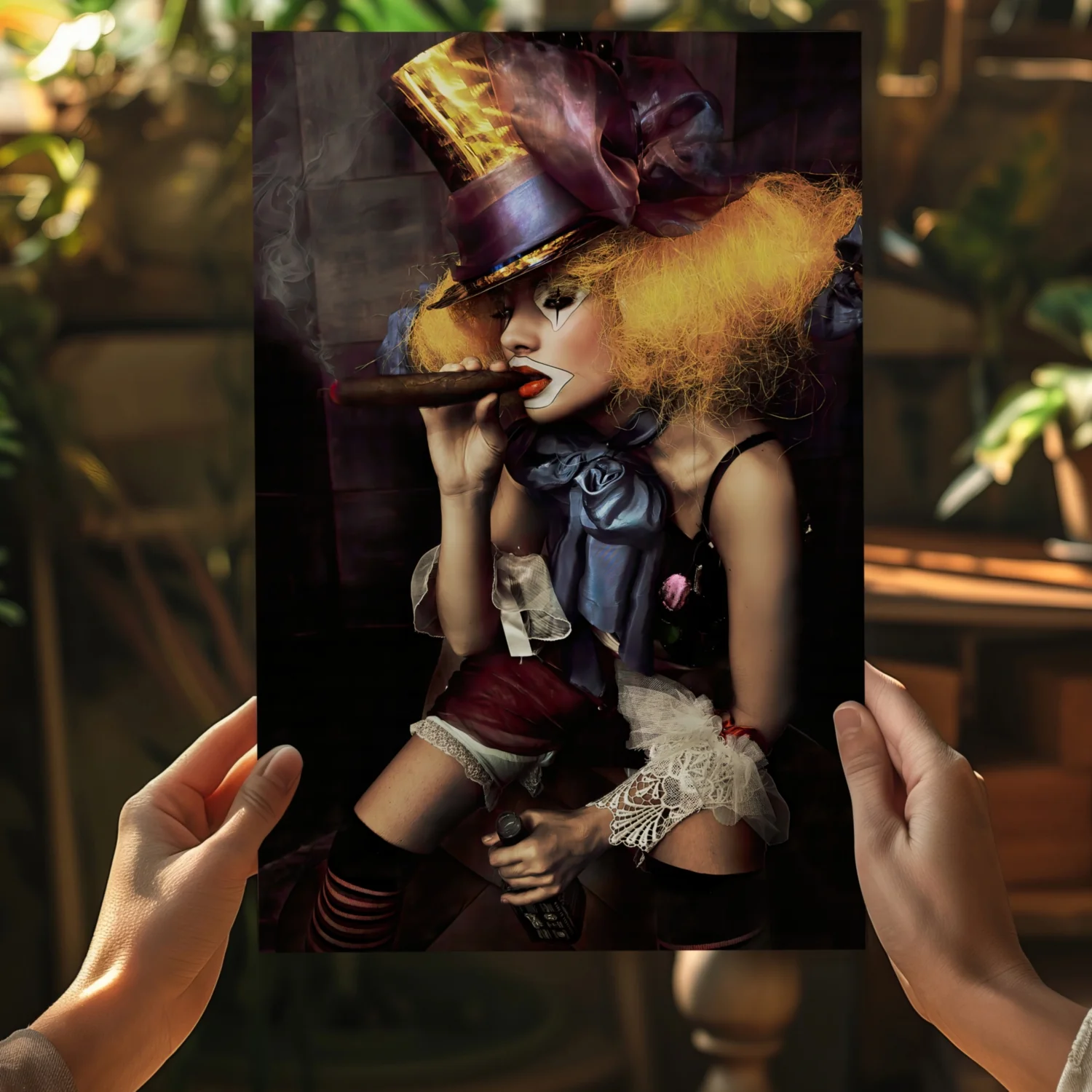 Woman Clown Aluminum Print - Image 5