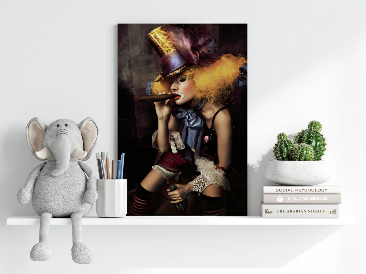 Woman Clown Aluminum Print - Image 6