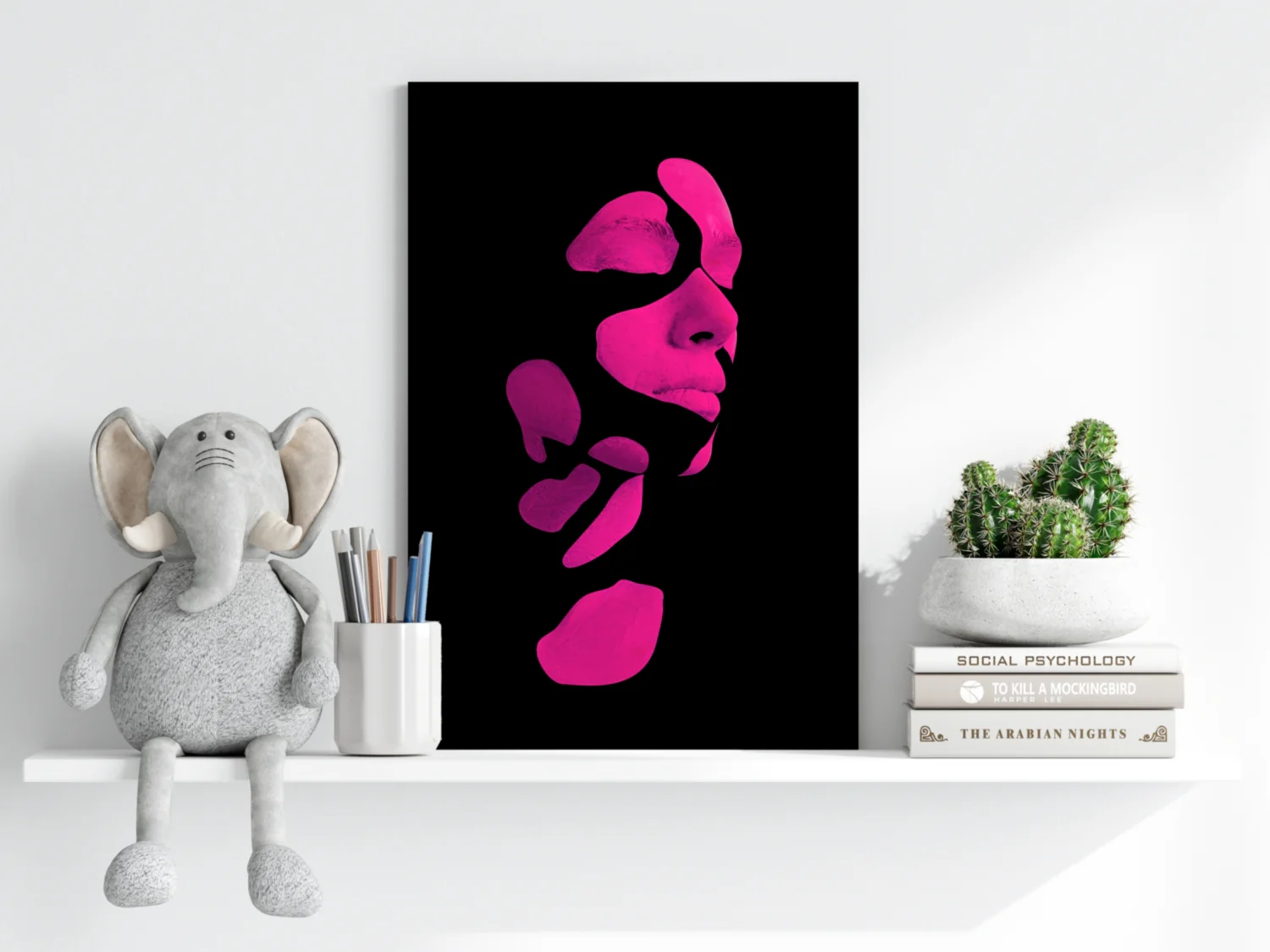 Woman in Style Fuschia Aluminum Print - Image 6