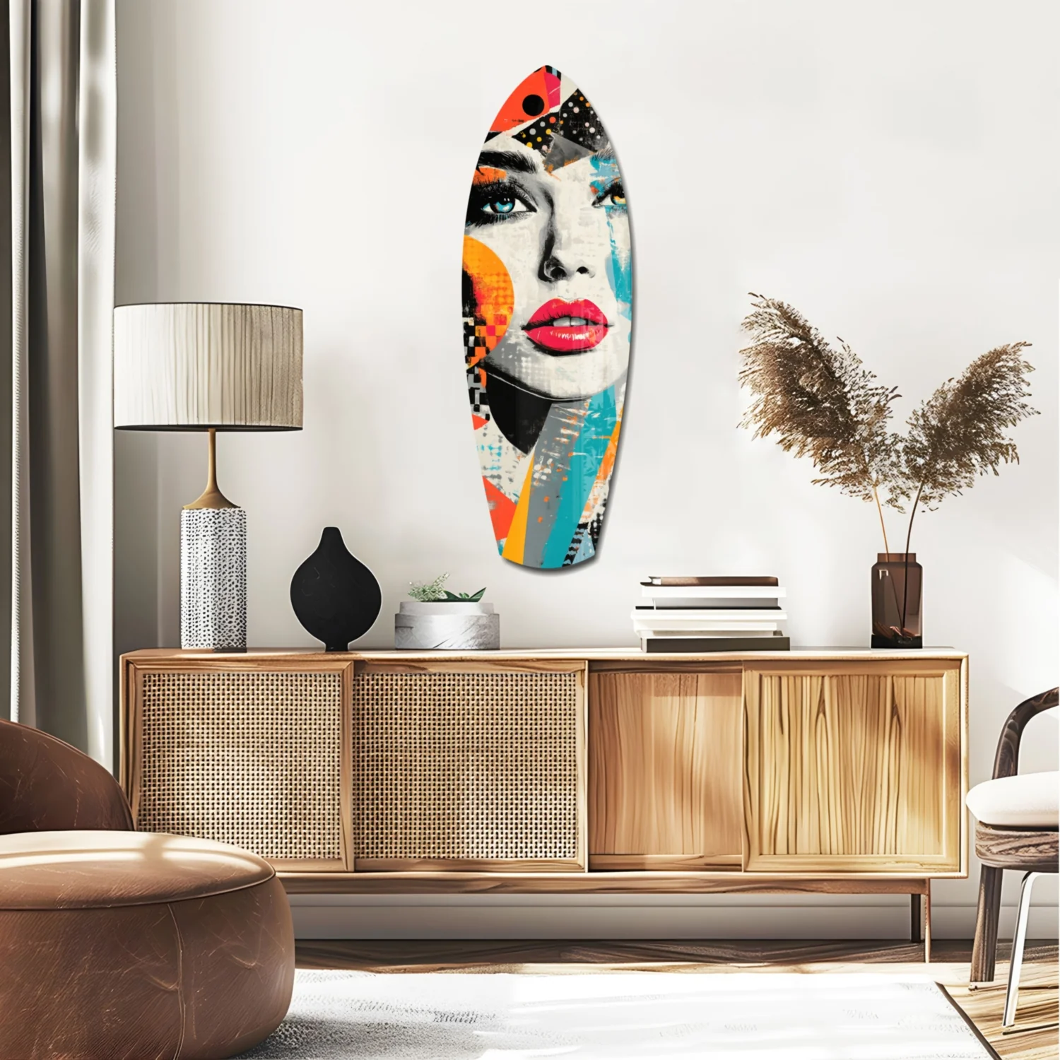 Woman in Style Glass Wall Art - Image 2