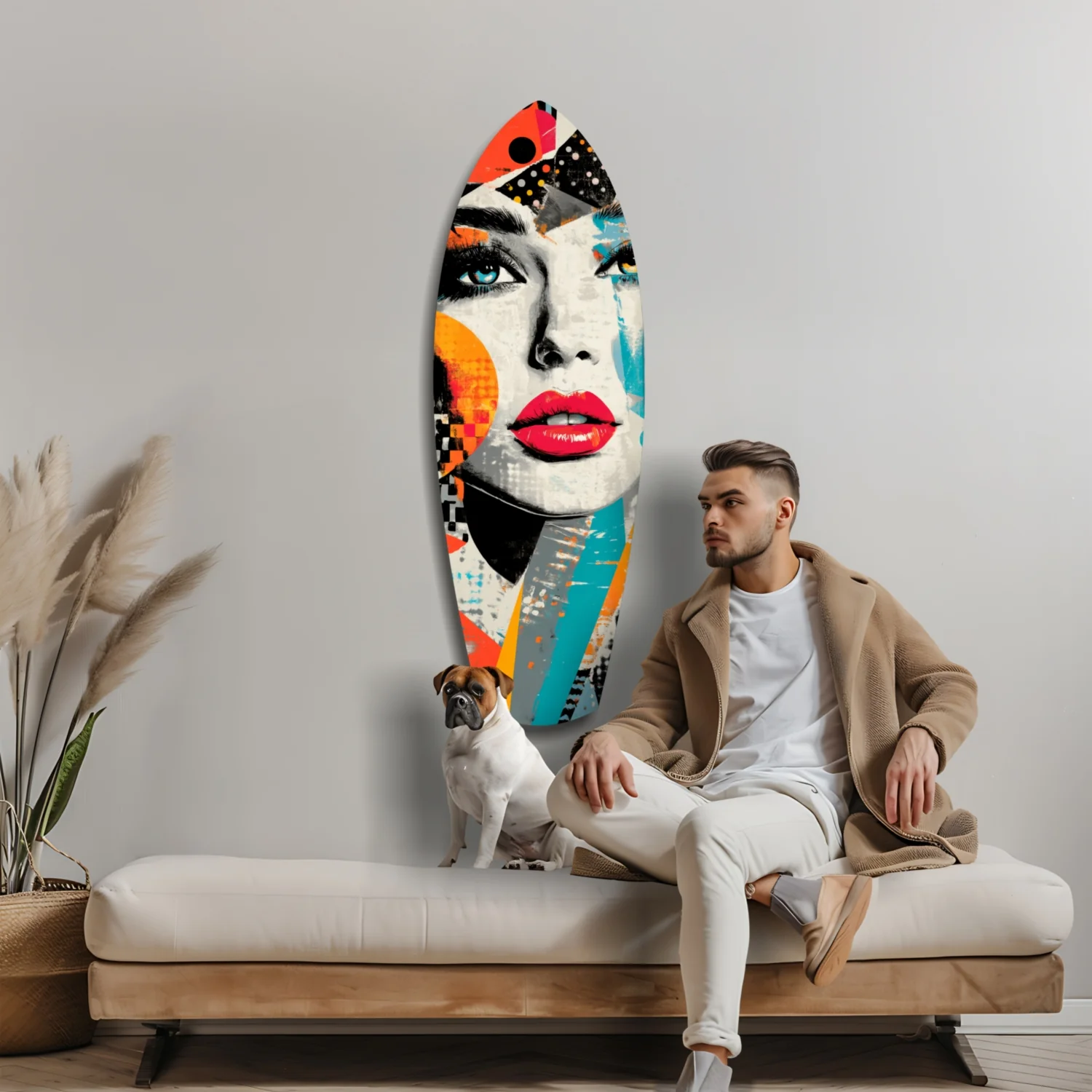 Woman in Style Glass Wall Art - Image 8