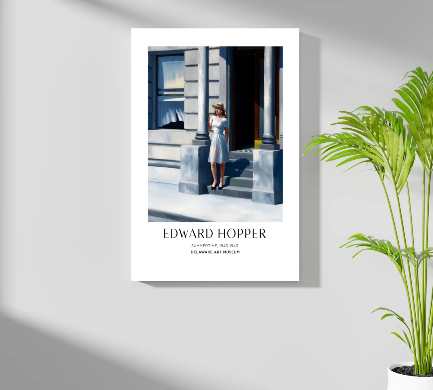 Woman in White Dress on Steps Aluminum Print - Image 7