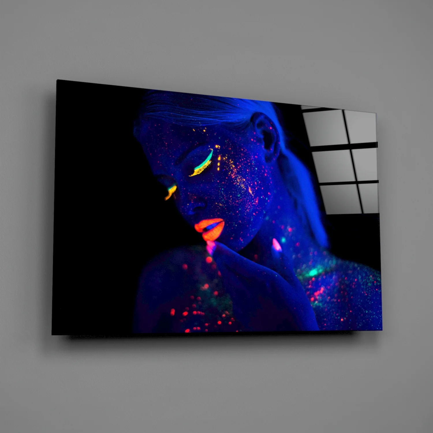 Woman Portrait 29 Glass Wall Art - Image 2