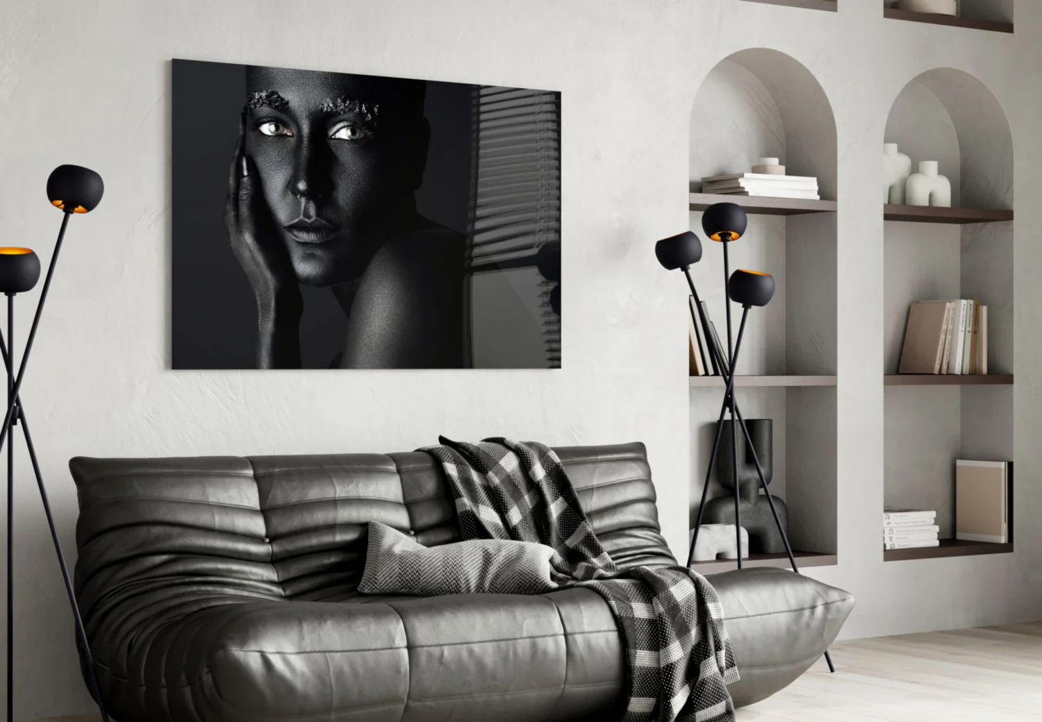 Woman Portrait 37 Glass Wall Art - Image 4