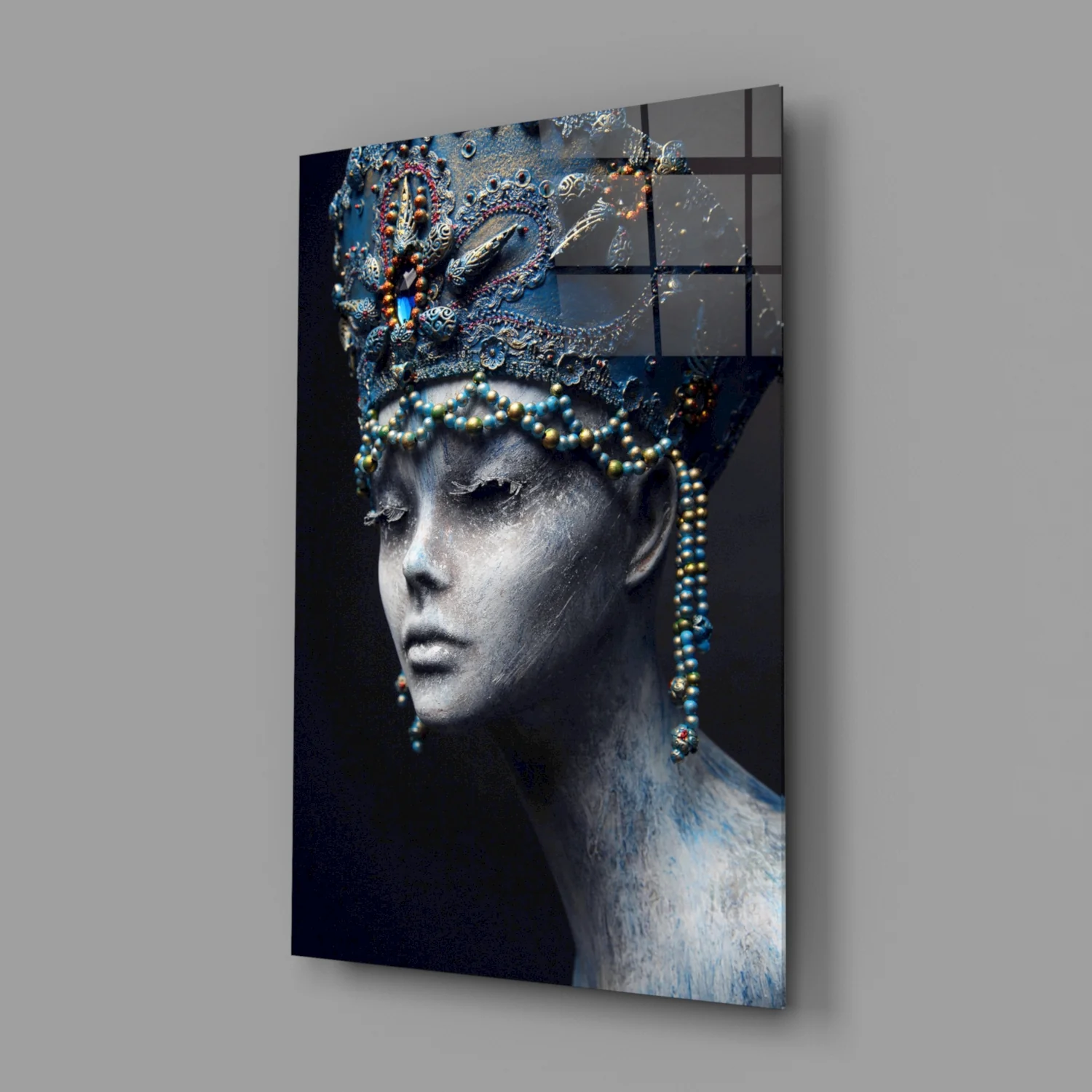 Woman Portrait 38 Glass Wall Art - Image 2