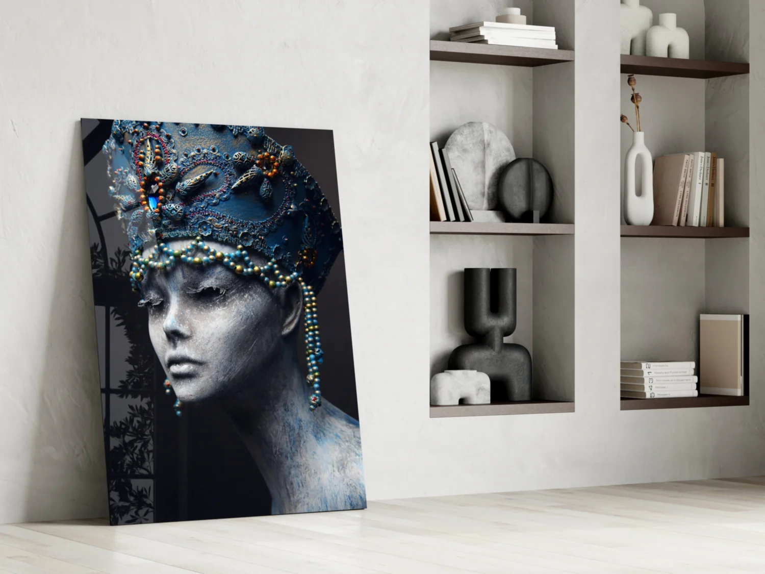 Woman Portrait 38 Glass Wall Art - Image 6