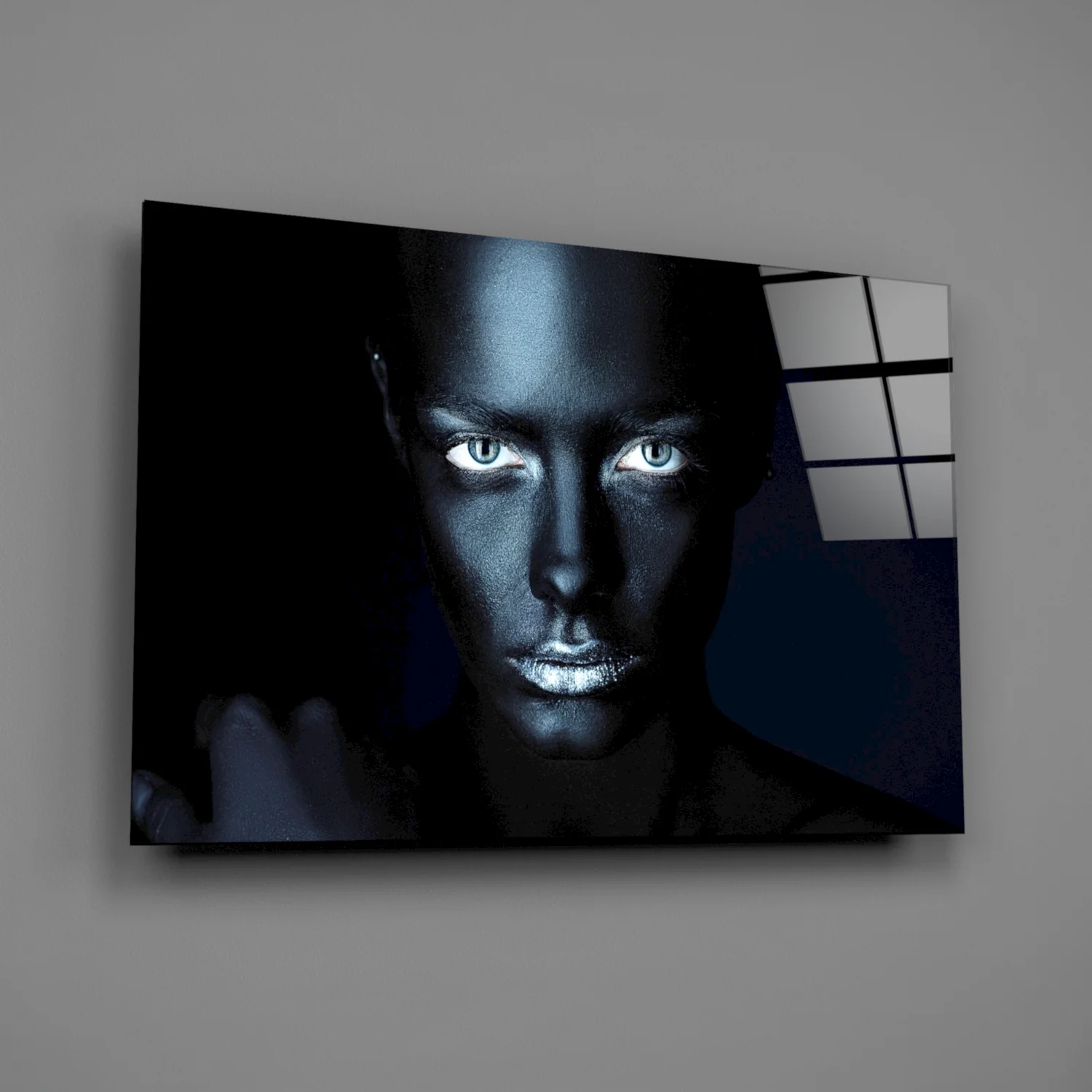 Woman Portrait 39 Glass Wall Art - Image 2