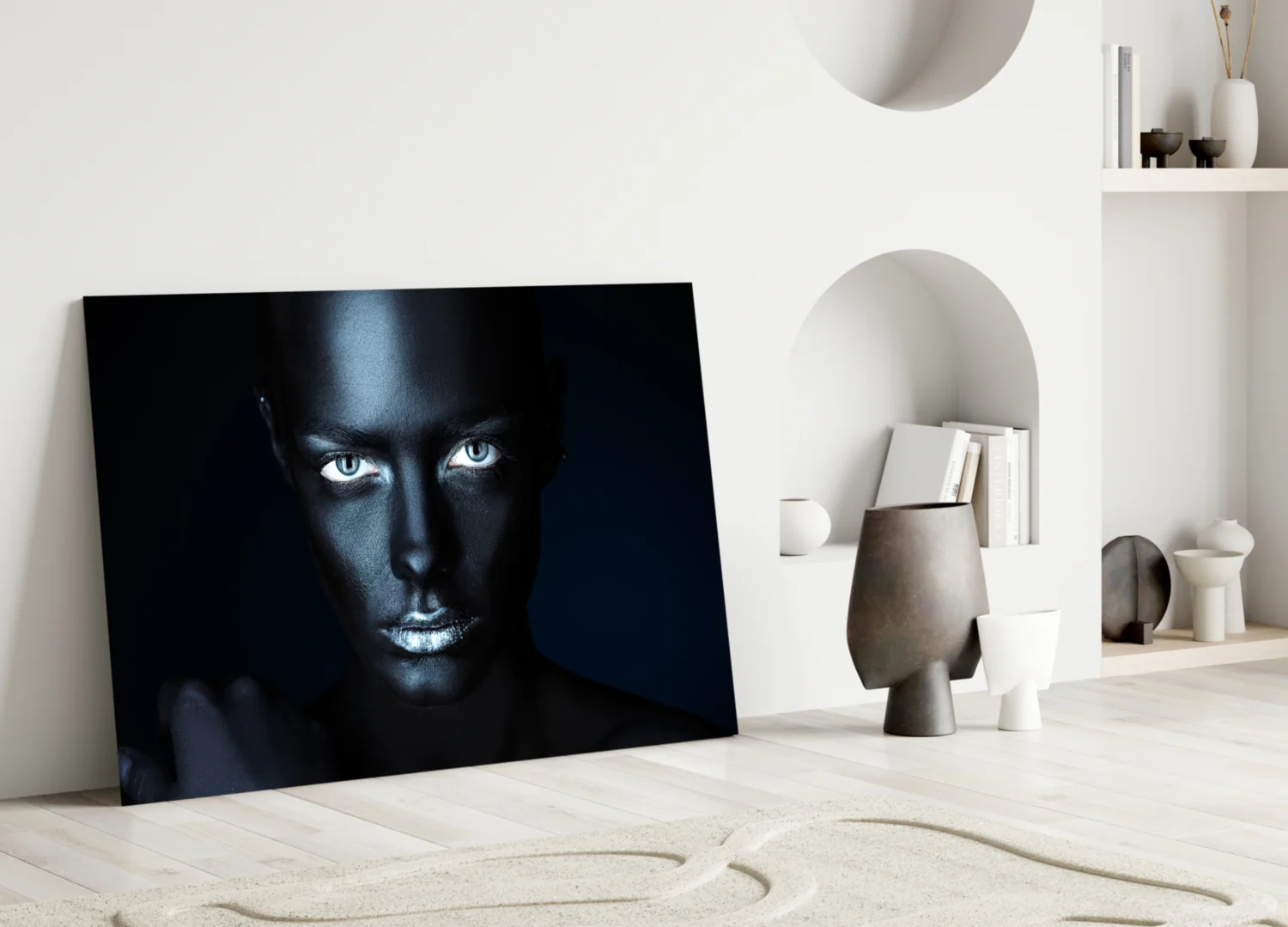 Woman Portrait 39 Glass Wall Art - Image 3
