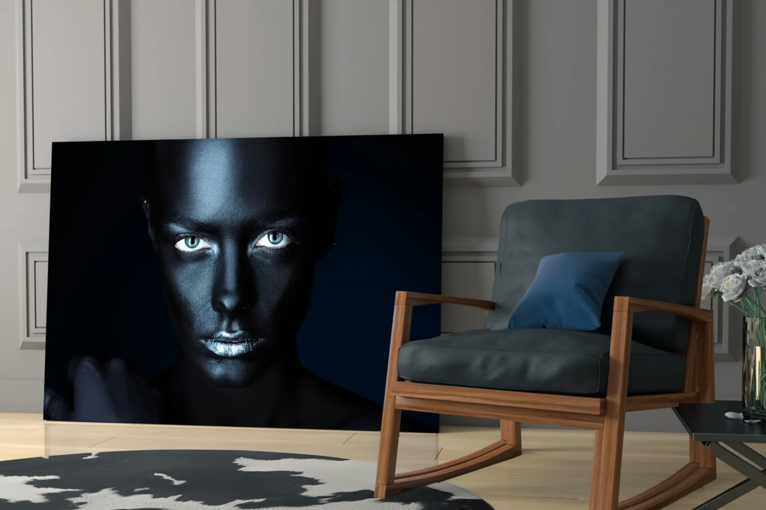 Woman Portrait 39 Glass Wall Art - Image 6