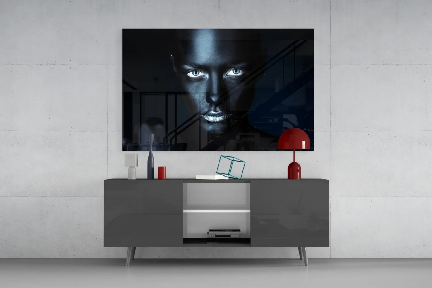 Woman Portrait 39 Glass Wall Art - Image 8