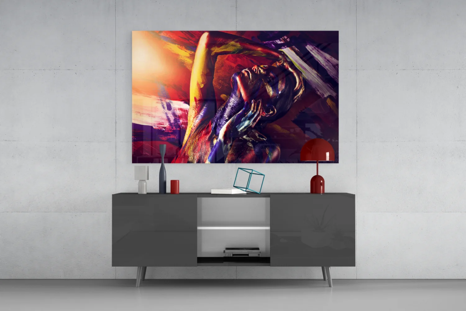 Woman Portrait 4 Glass Wall Art - Image 8