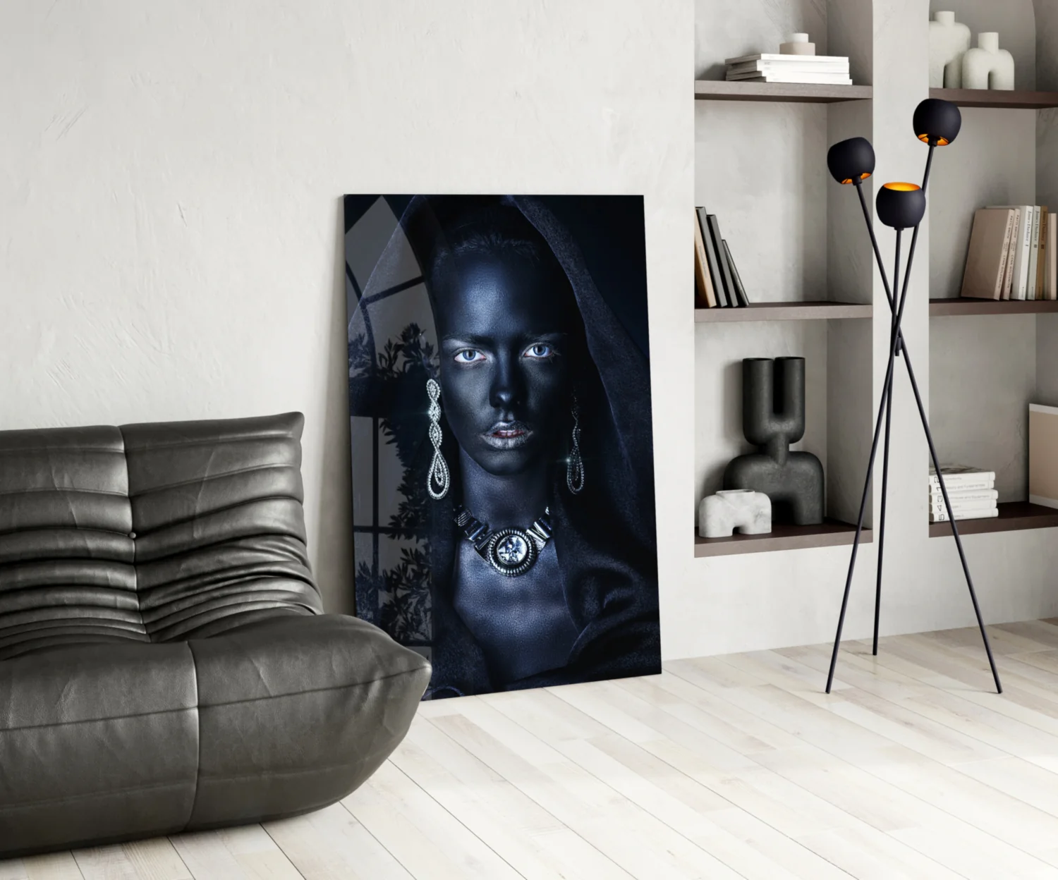 Woman Portrait 40 Glass Wall Art - Image 5