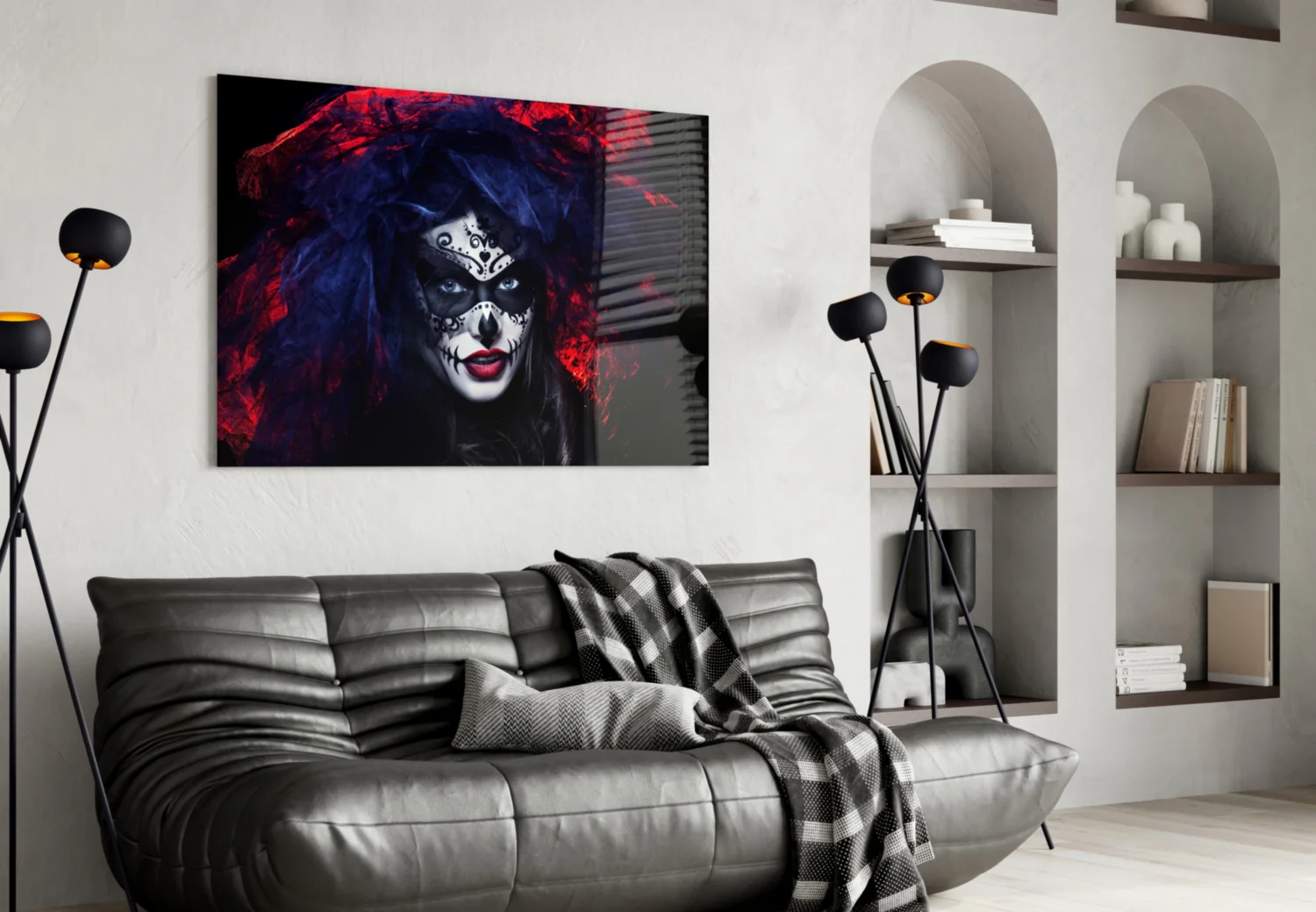 Woman Portrait 41 Glass Wall Art - Image 4