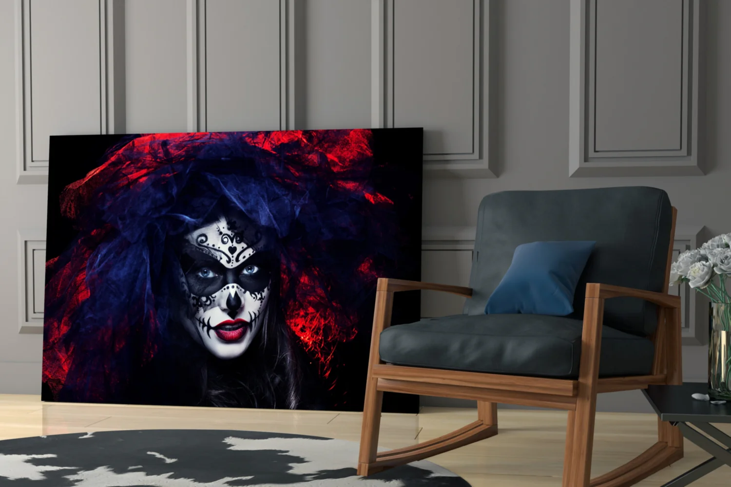 Woman Portrait 41 Glass Wall Art - Image 6