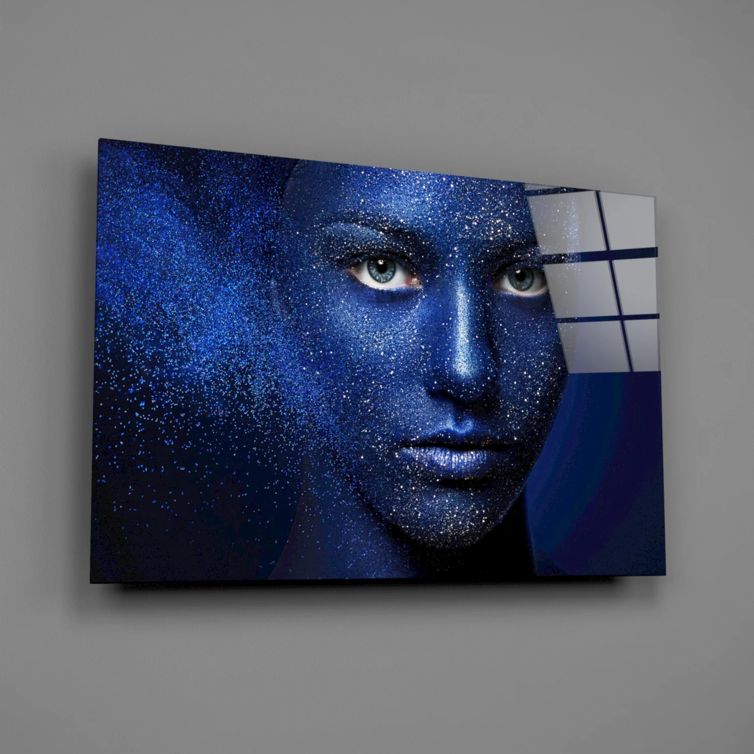 Woman Portrait 43 Glass Wall Art - Image 2