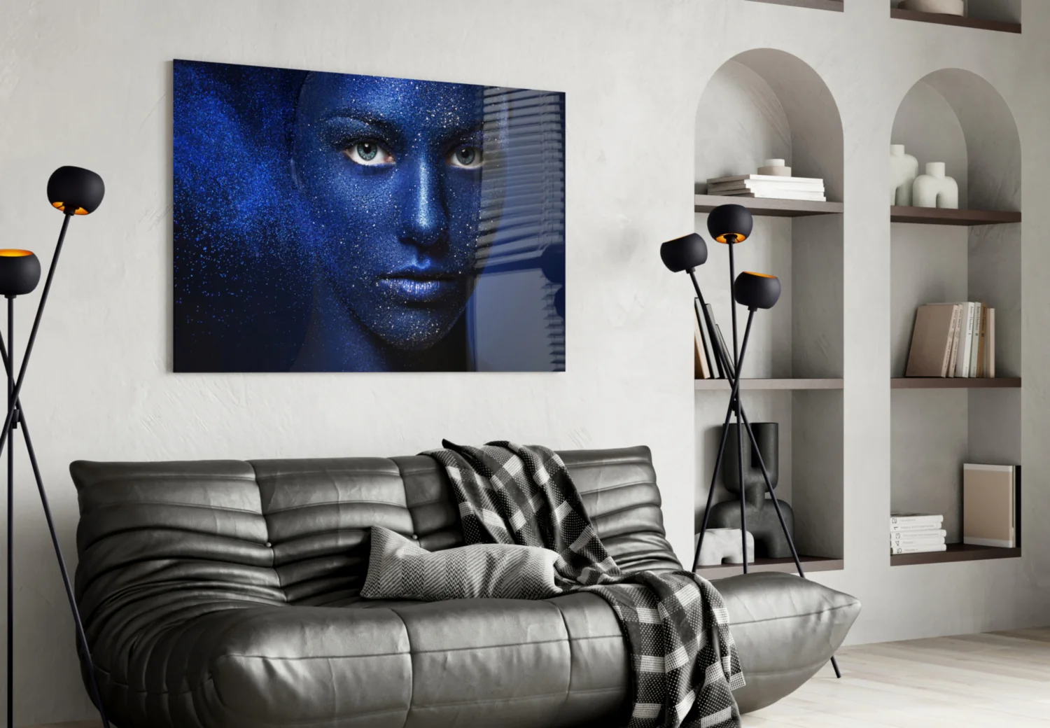 Woman Portrait 43 Glass Wall Art - Image 4
