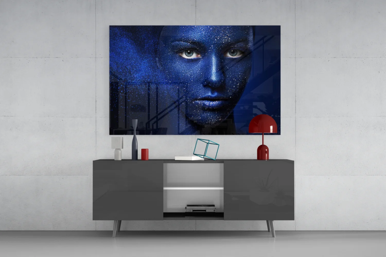 Woman Portrait 43 Glass Wall Art - Image 8