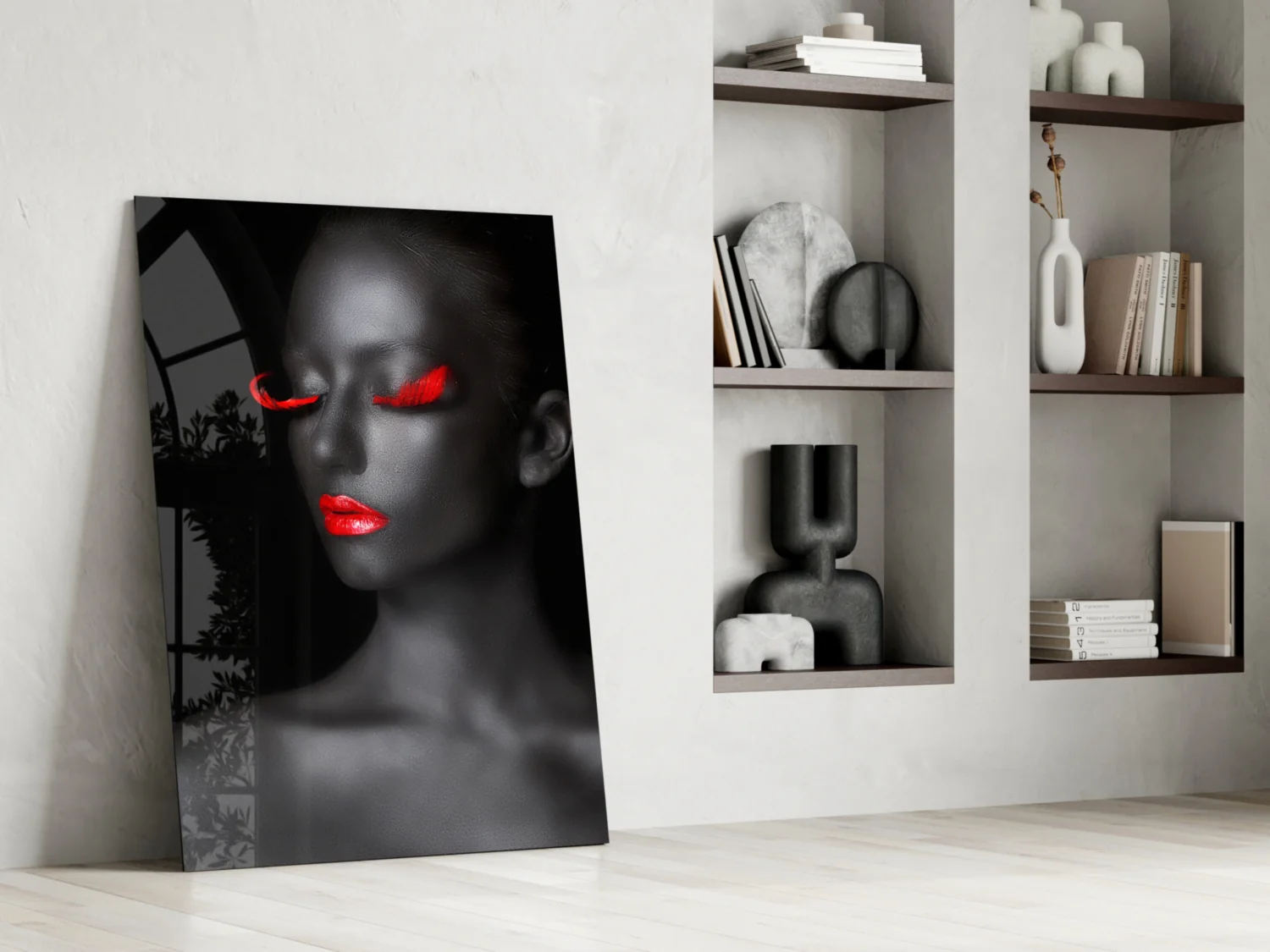 Woman Portrait 7 Glass Wall Art - Image 6