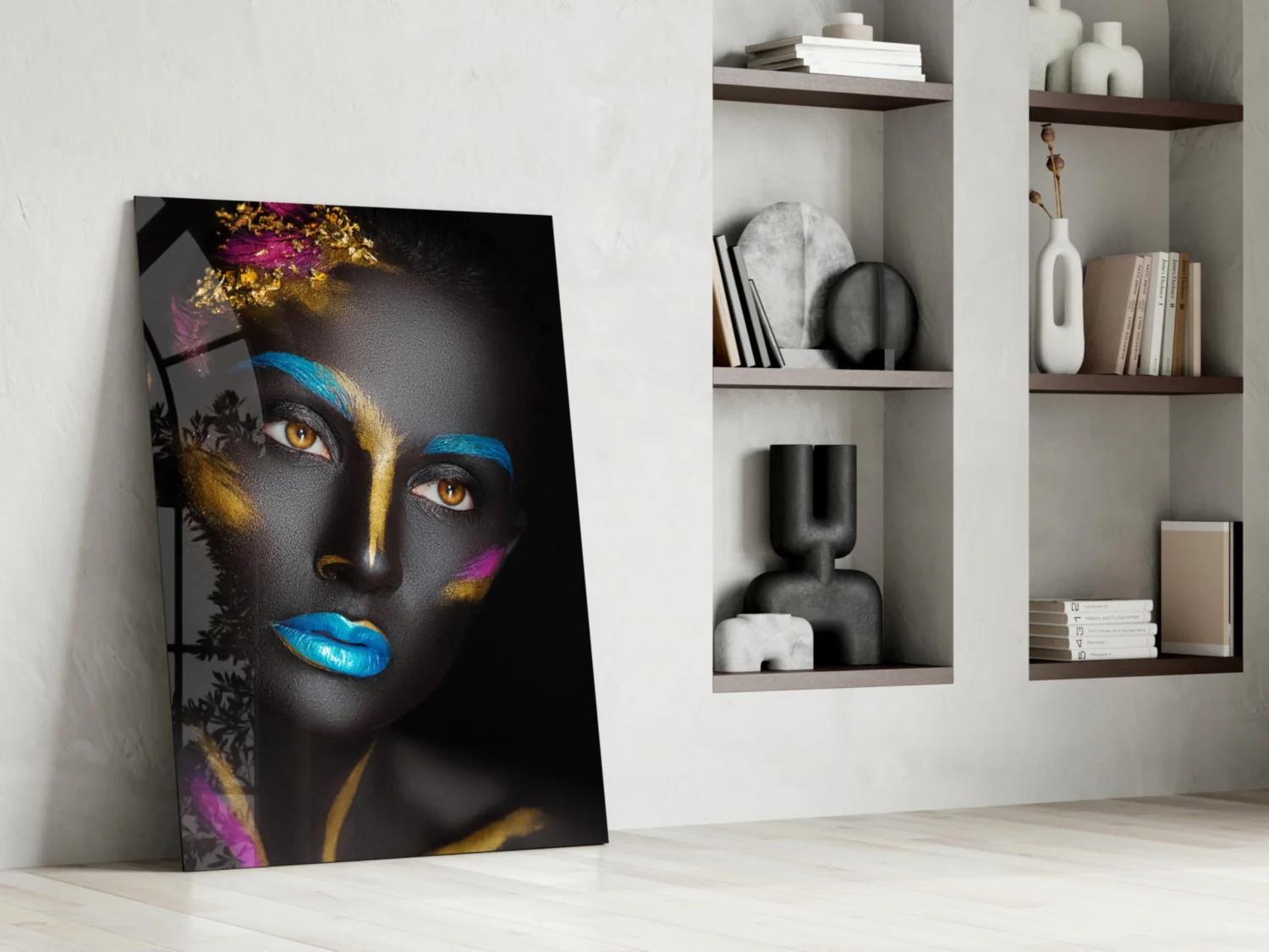 Woman Portrait 8 Glass Wall Art - Image 6