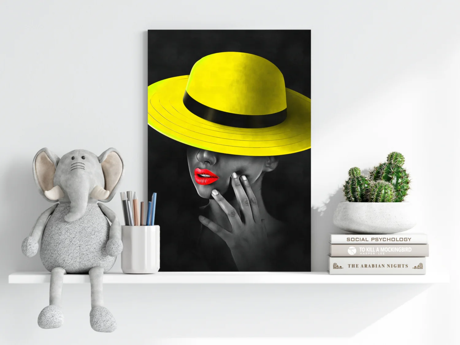 Woman with Yellow Hat Aluminum Print - Image 6