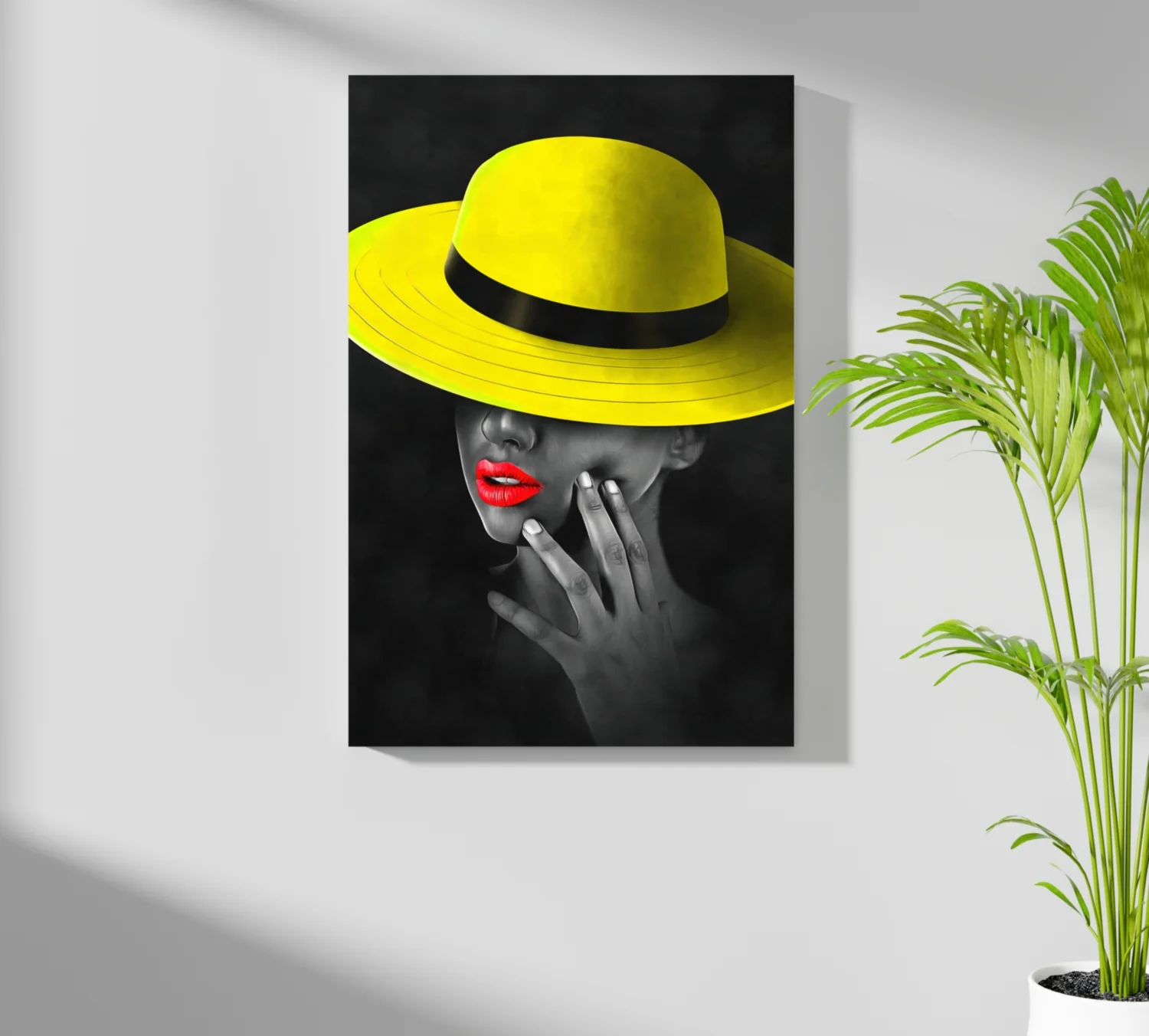 Woman with Yellow Hat Aluminum Print - Image 7