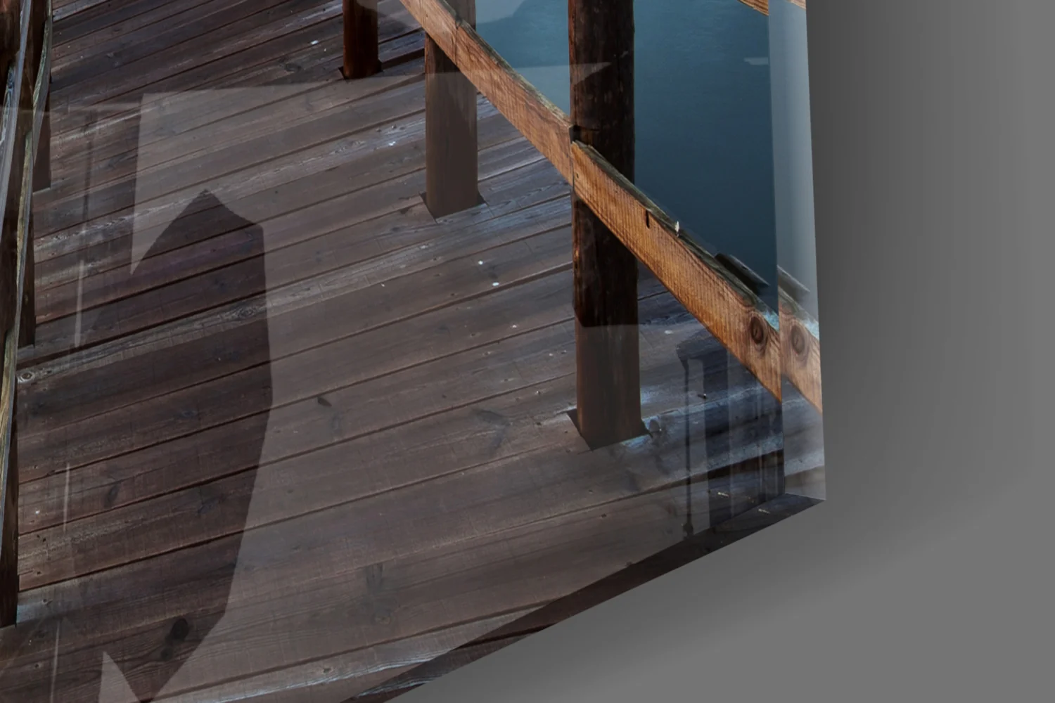 Wooden Jetty Dusk Clouds Glass Wall Art - Image 7