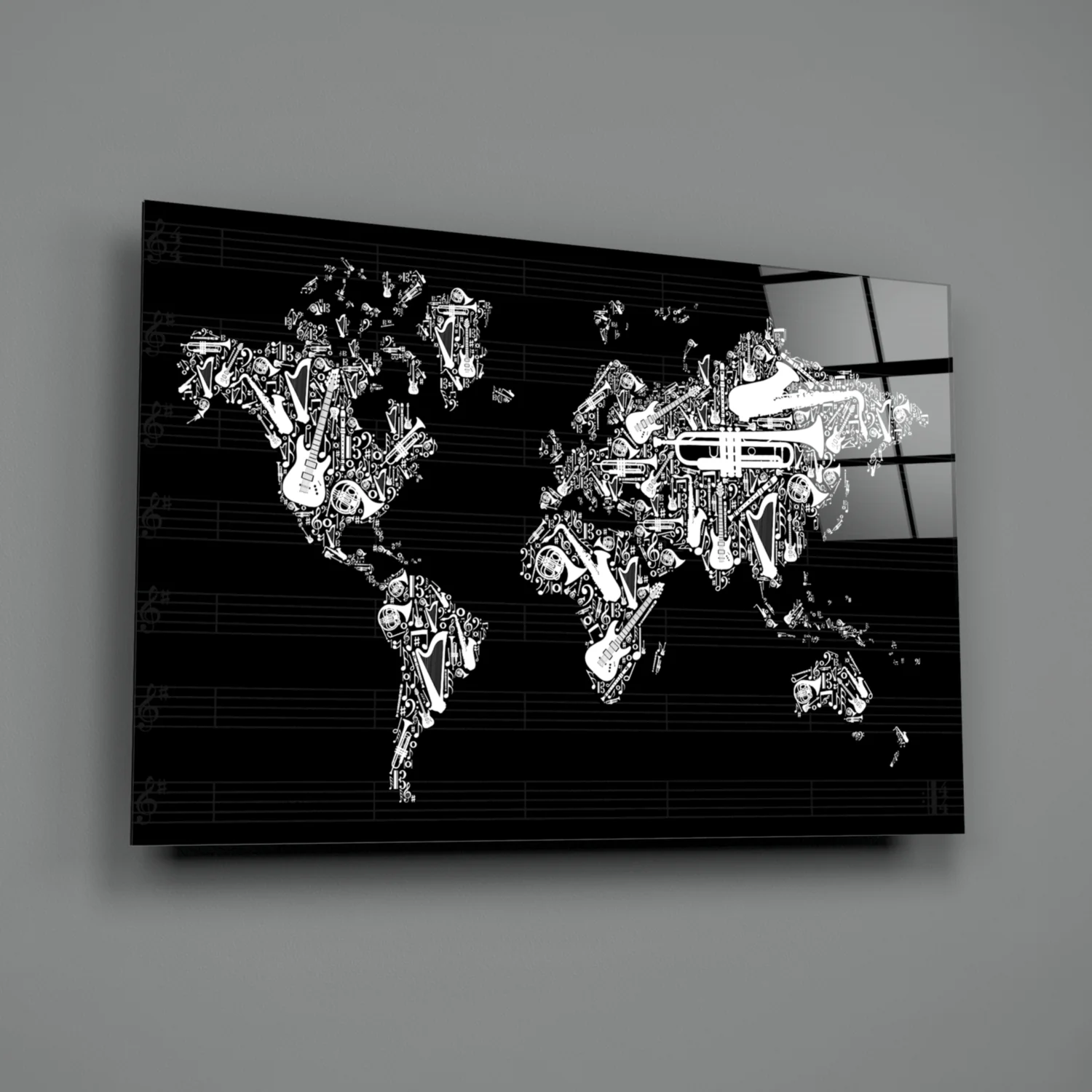 World of Music Glass Wall Art - Image 3
