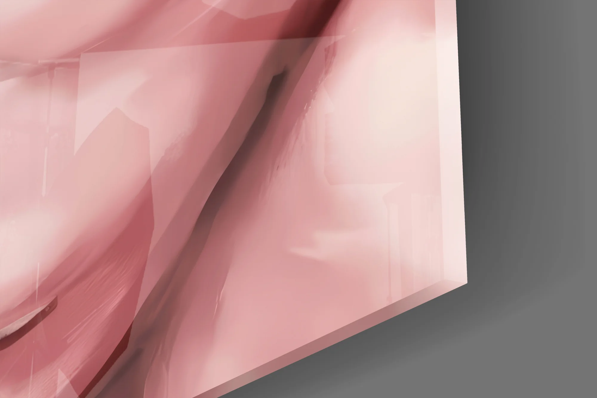Yawning Cat in Bed Glass Wall Art - Image 8