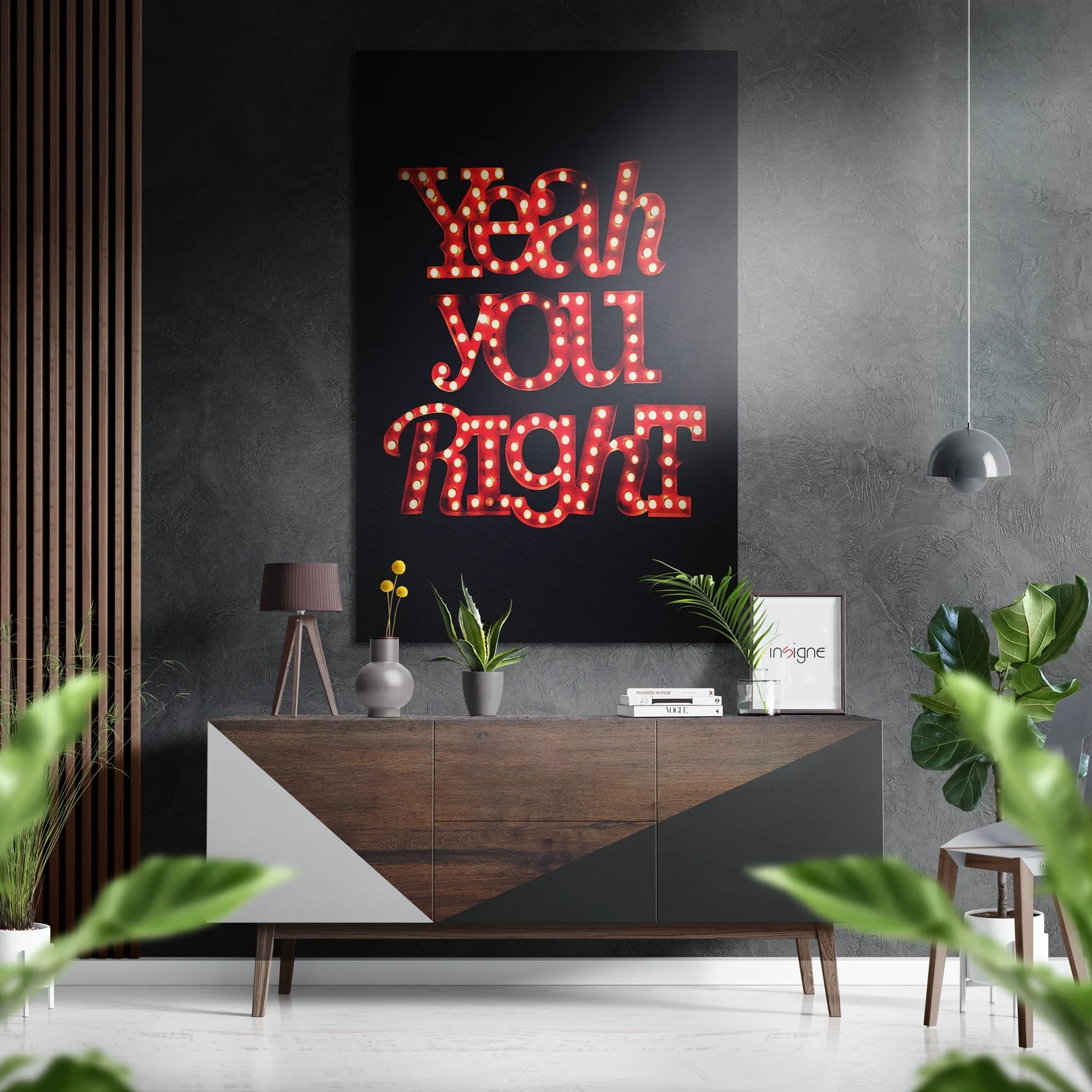 Yeah You Right Brushed Aluminium Dibond Wall Art