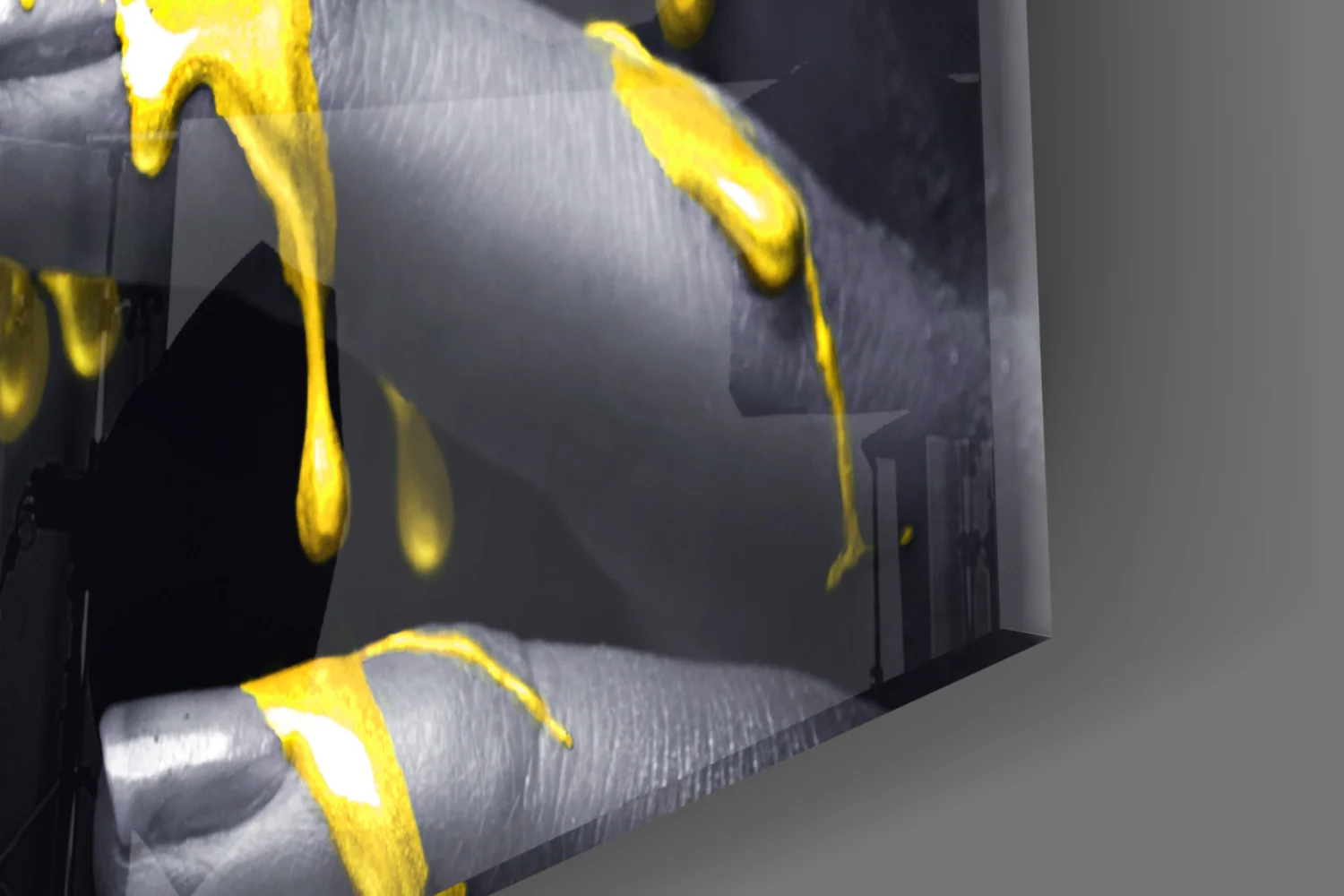 Yellow and Woman Glass Wall Art - Image 7