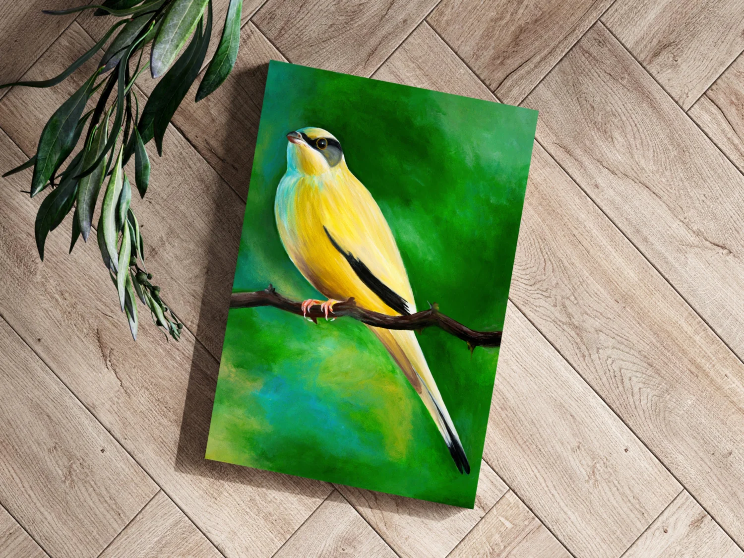 Yellow Bird Aluminum Print - Image 3