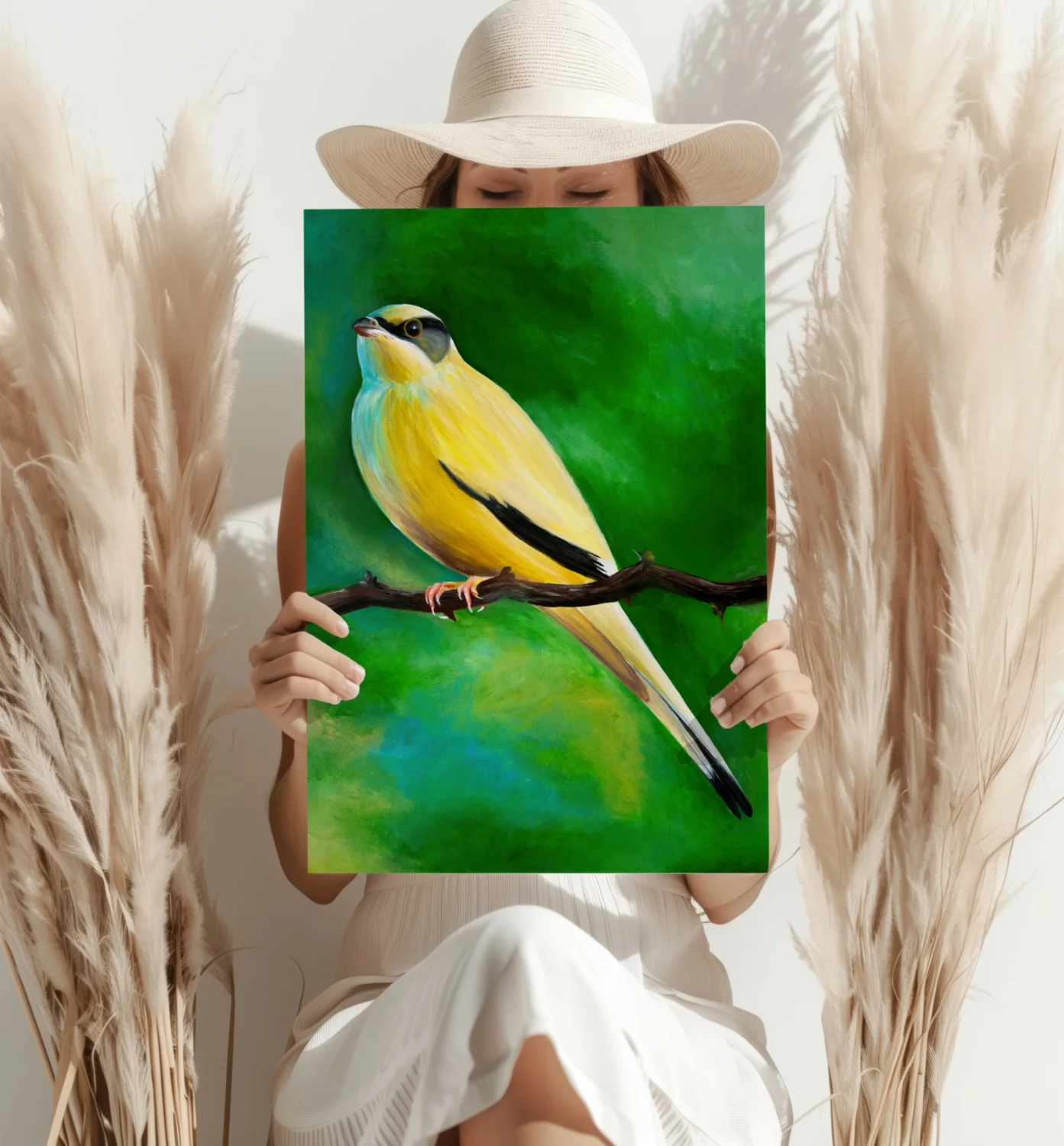 Yellow Bird Aluminum Print - Image 4