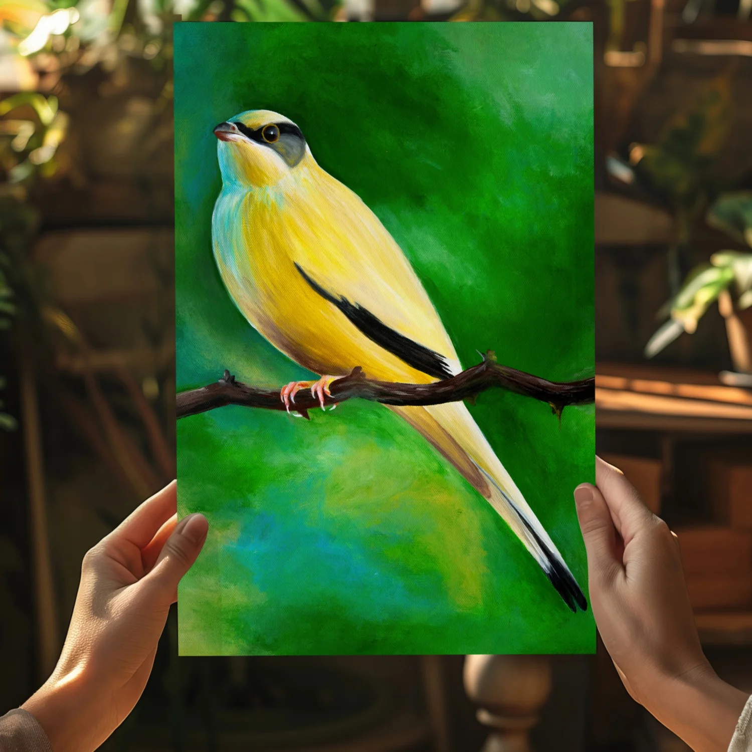 Yellow Bird Aluminum Print - Image 5