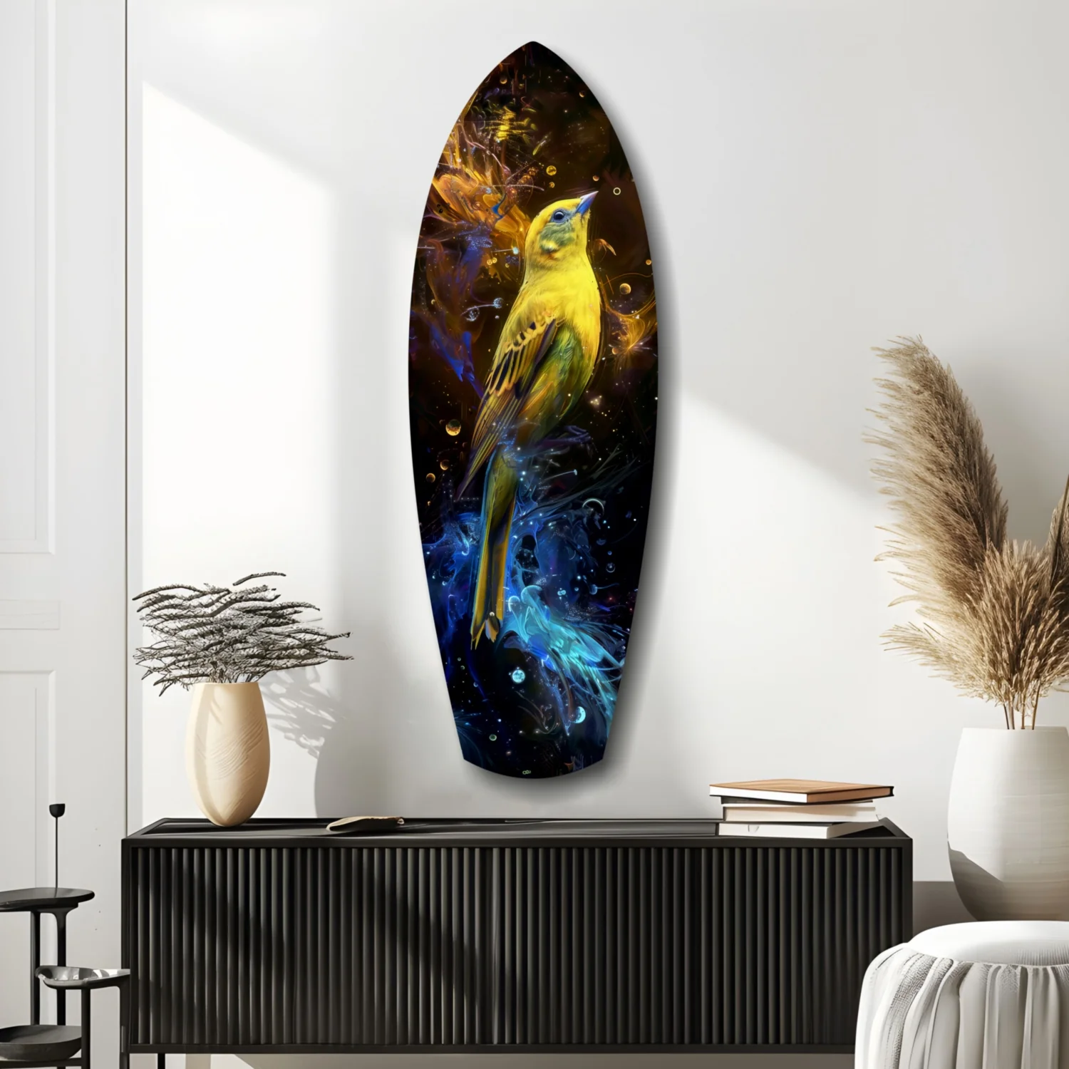 Yellow Bird Glass Wall Art - Image 10
