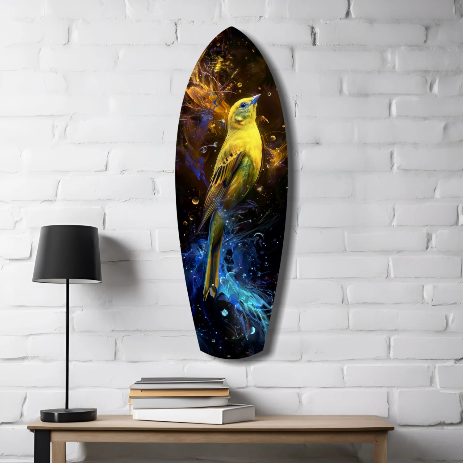 Yellow Bird Glass Wall Art - Image 4
