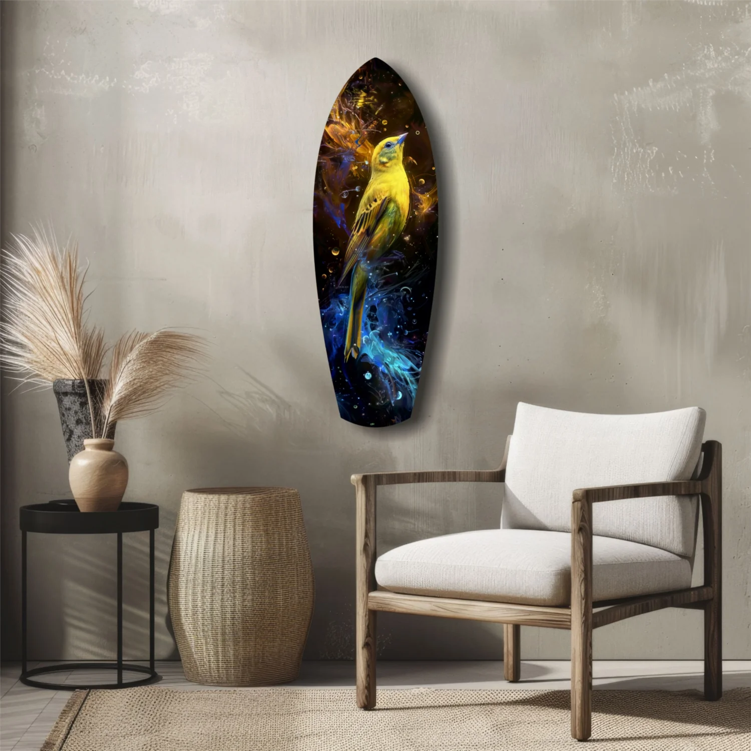 Yellow Bird Glass Wall Art - Image 5